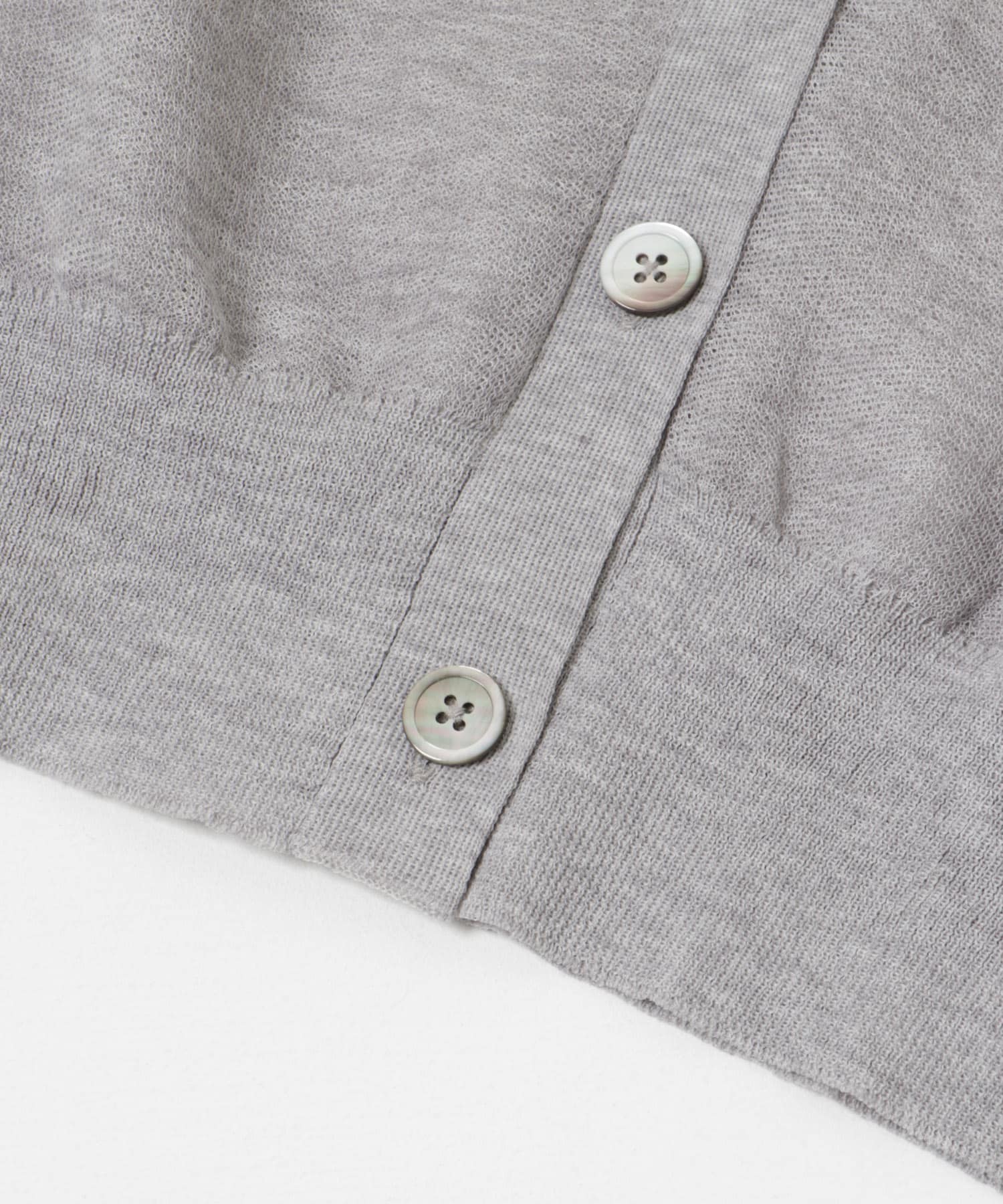 new basic　リネン混スポンディッシュニットカーディガン GRAY FREE