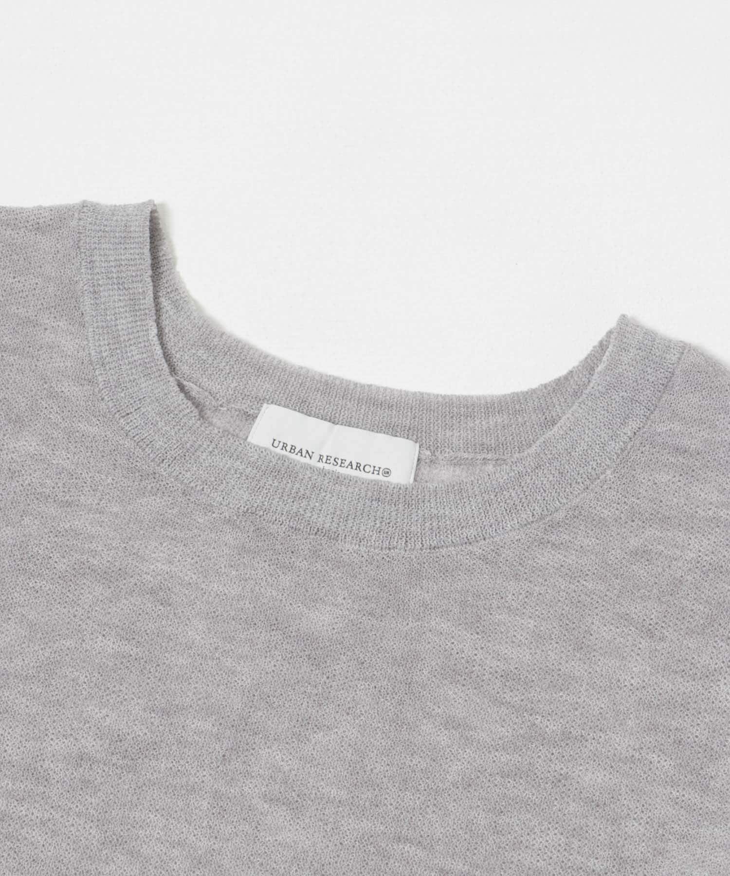 new basic　リネン混スポンディッシュニットプルオーバー GRAY FREE