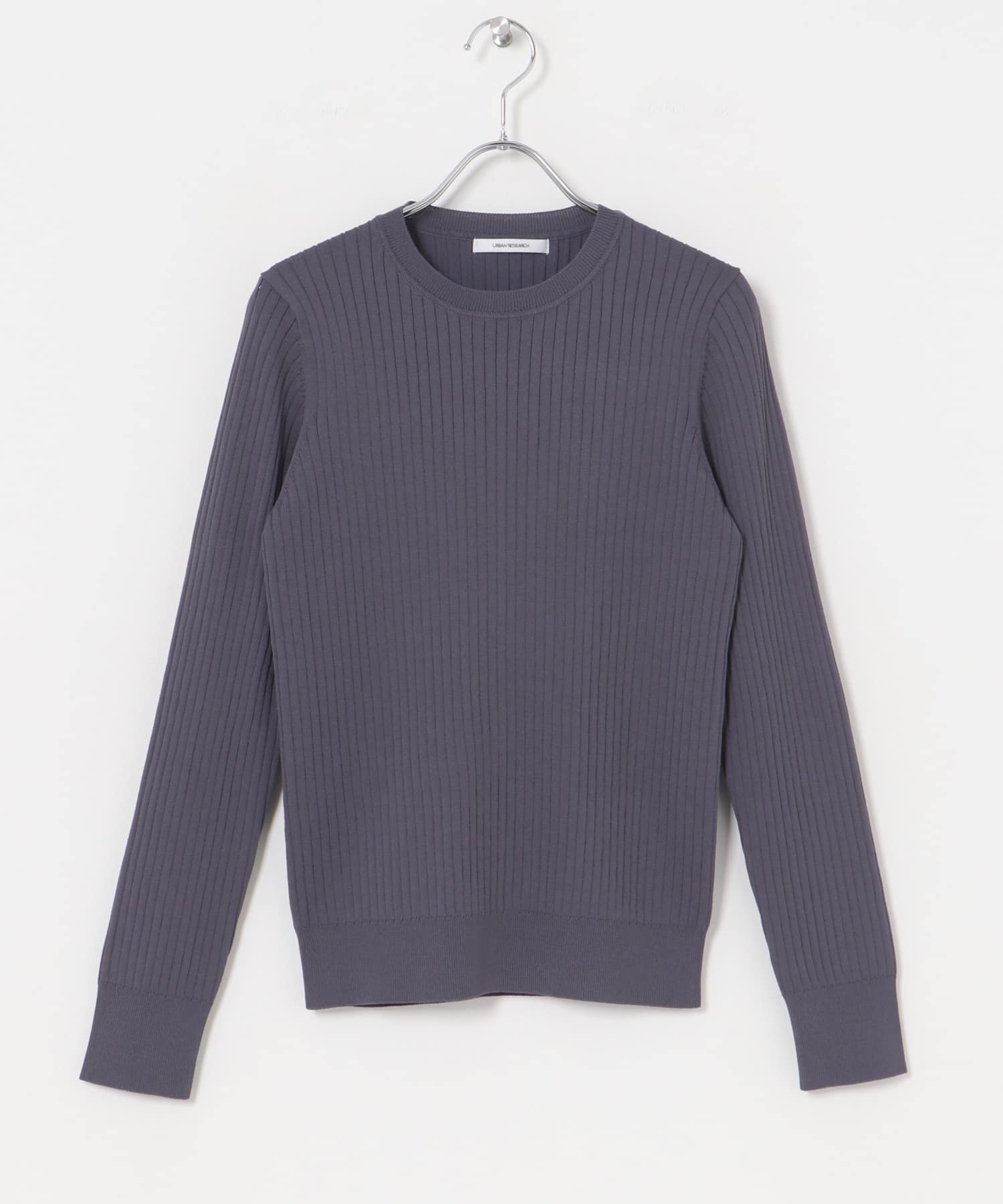 『WEB限定』クルーネックコンパクトリブニット CHARCOAL FREE
