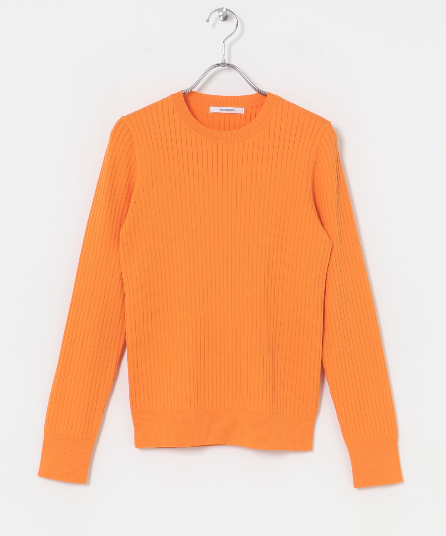 『WEB限定』クルーネックコンパクトリブニット ORANGE FREE