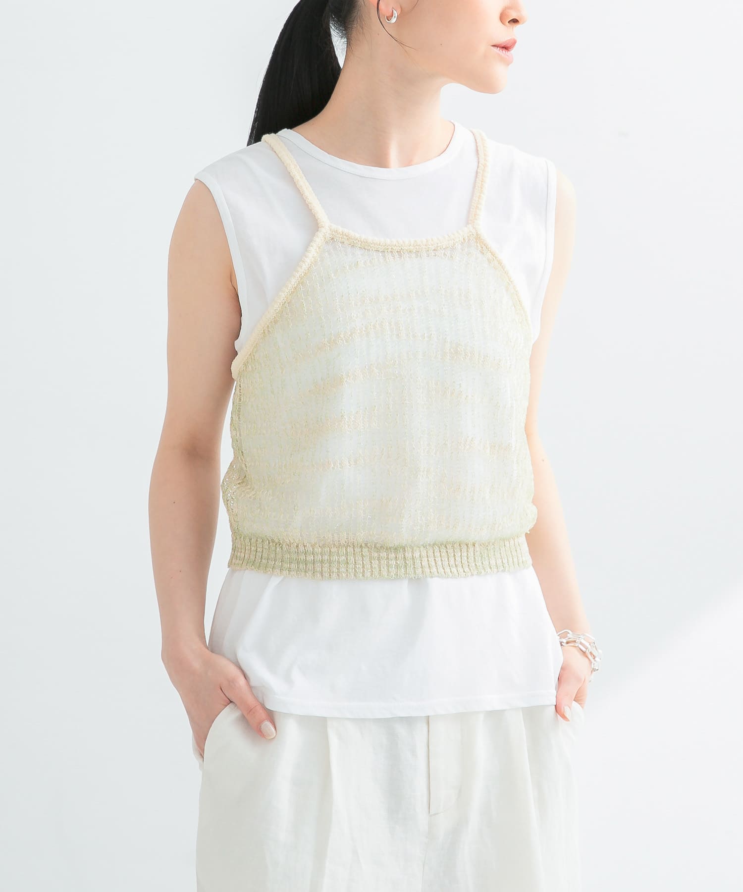 シアーラメキャミソール