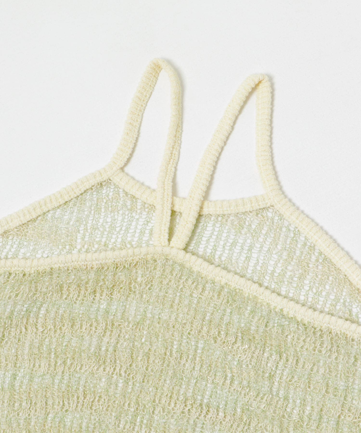 シアーラメキャミソール BEIGE FREE