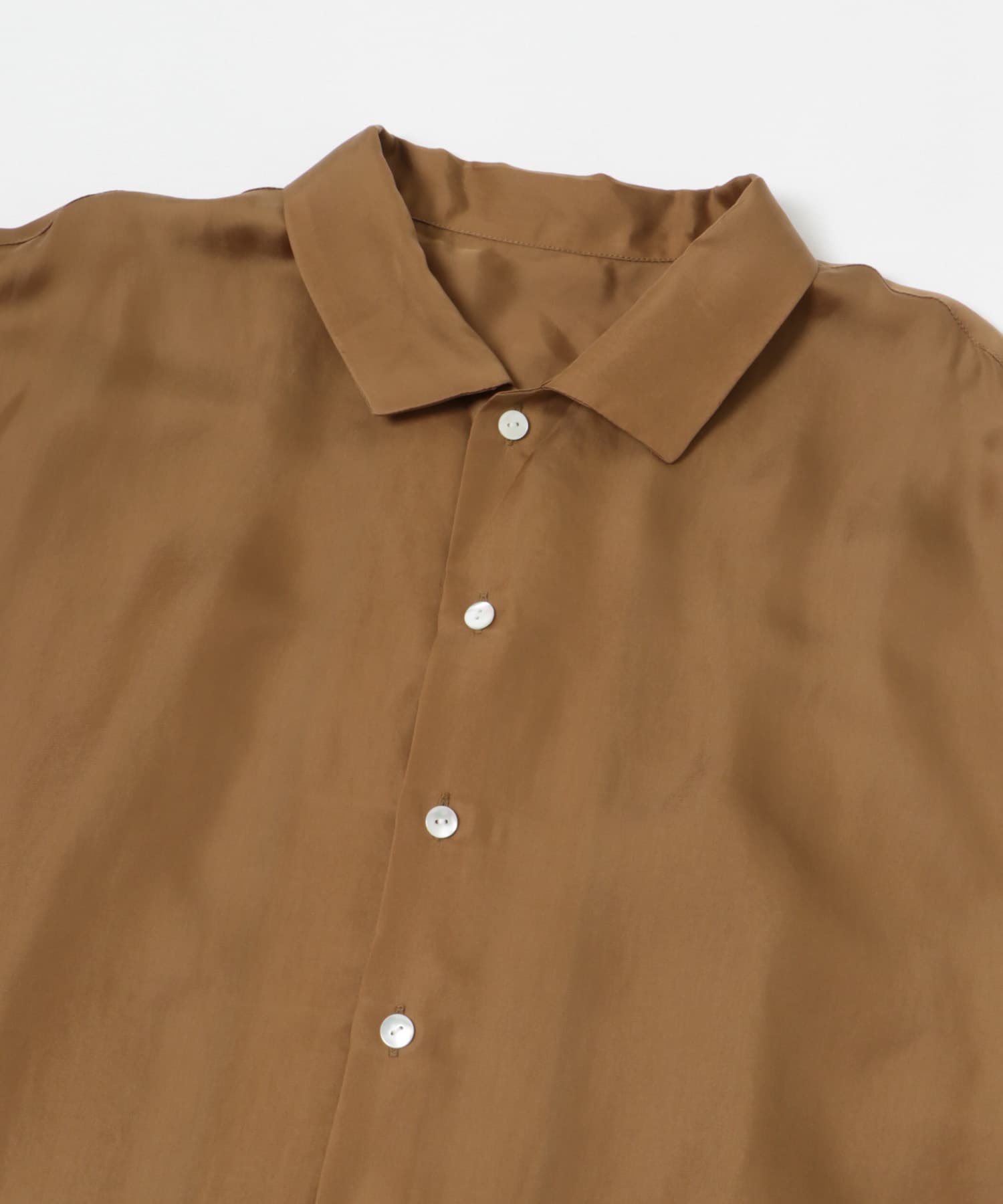 new basic　キュプラショートシャツ CAMEL FREE