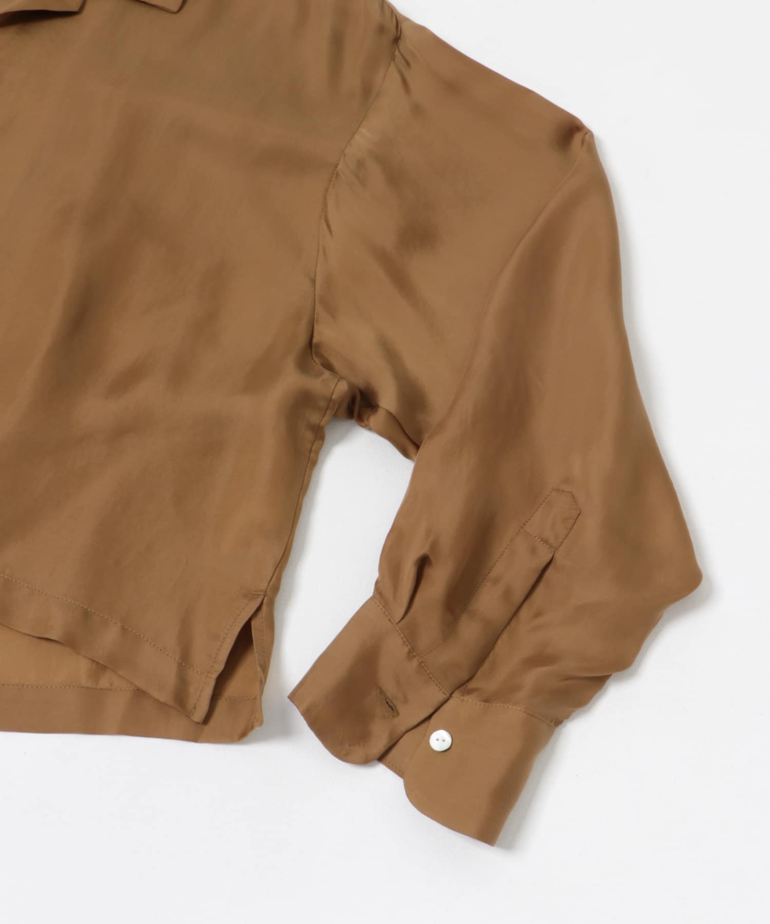 new basic　キュプラショートシャツ CAMEL FREE