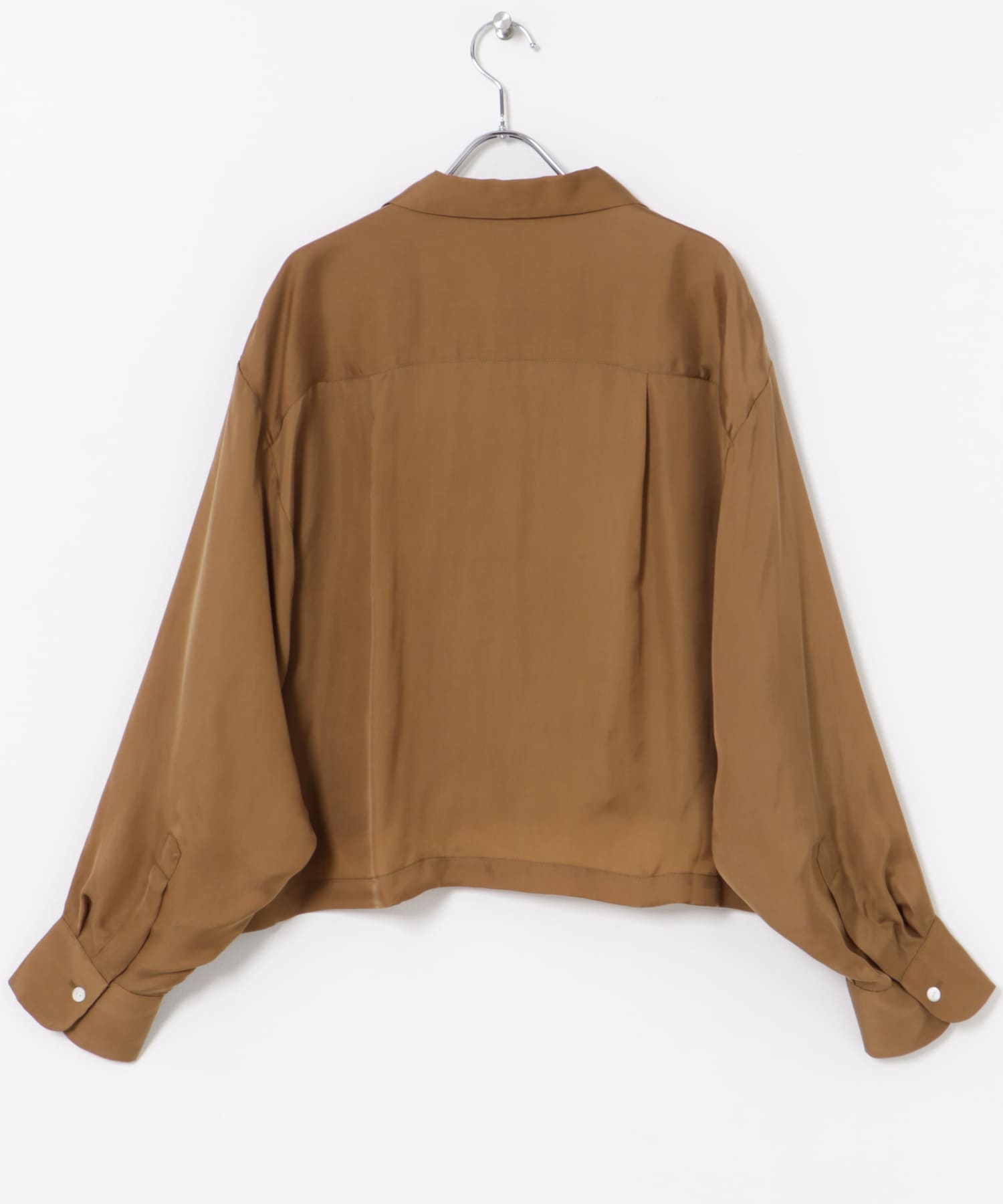 new basic　キュプラショートシャツ CAMEL FREE