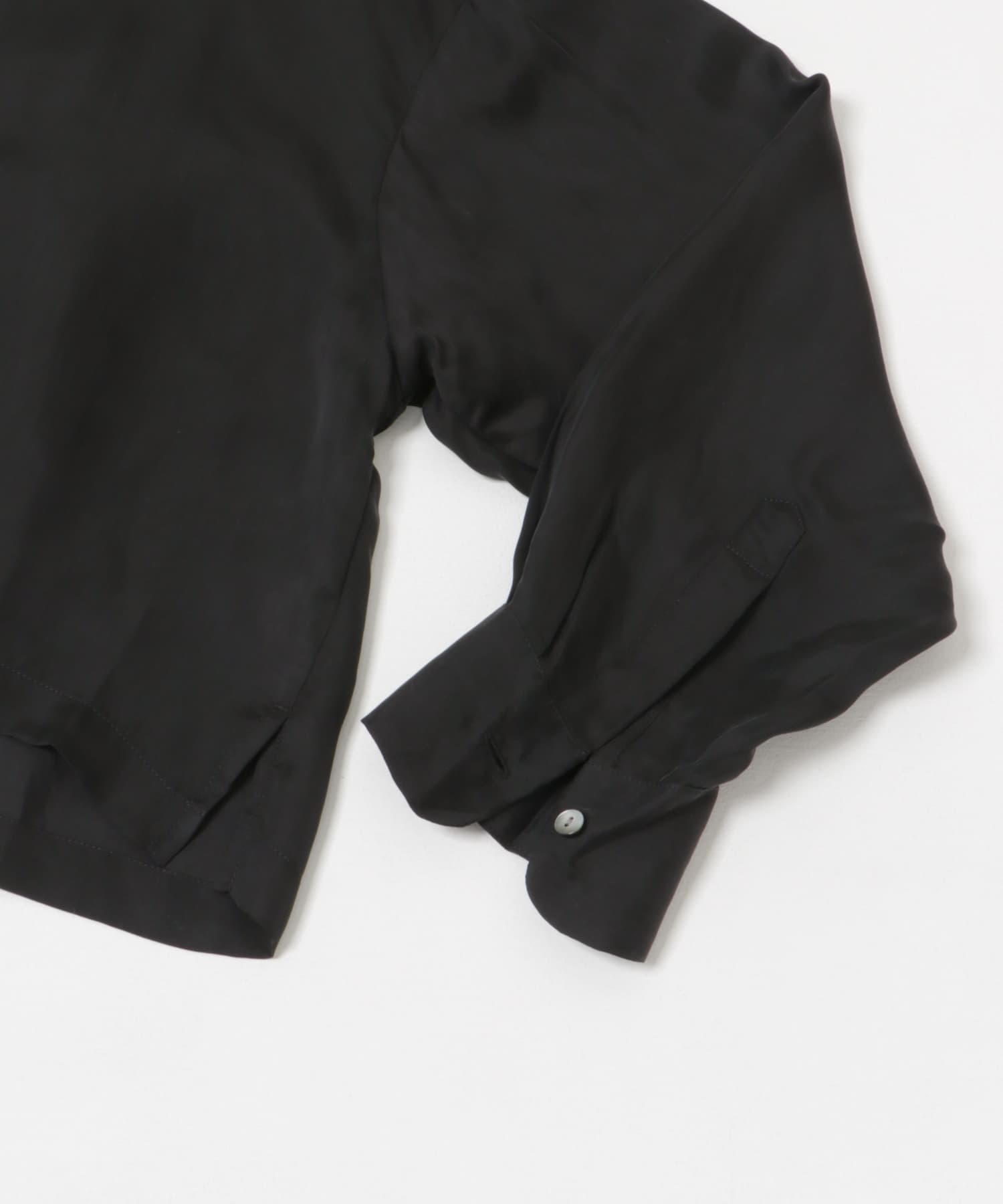 new basic　キュプラショートシャツ BLACK FREE
