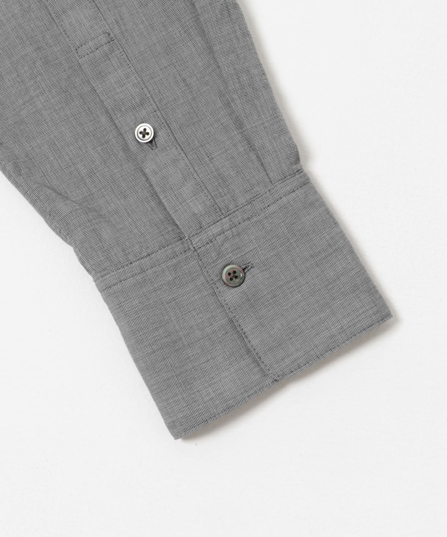 レギュラーカラーフリルシャツ GRAY FREE