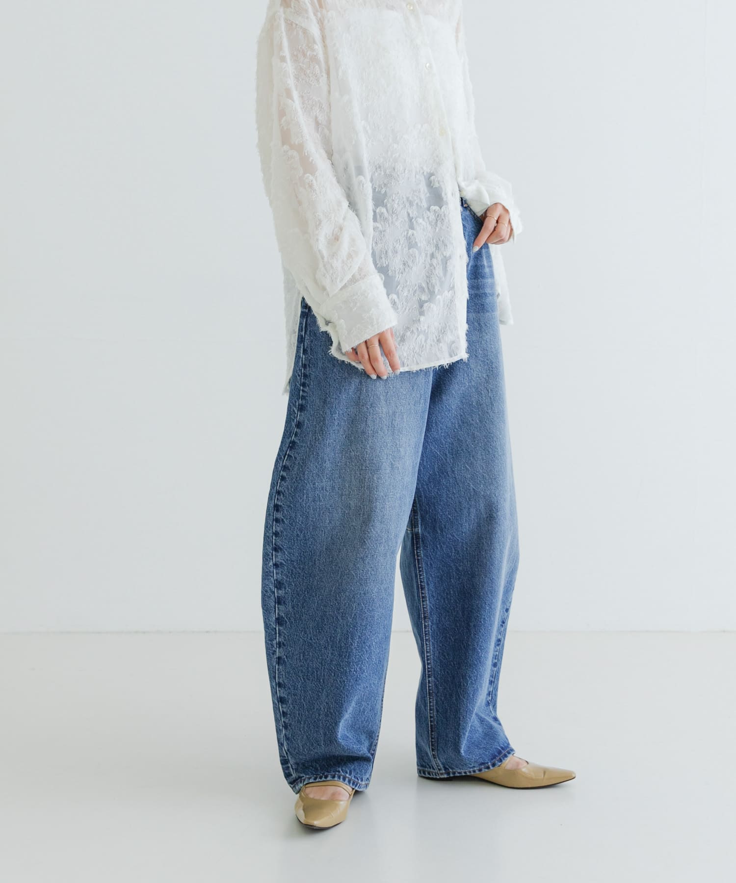 3サイズ展開』ワイドカーブデニムパンツ(36 INDIGO): ボトム｜URBAN