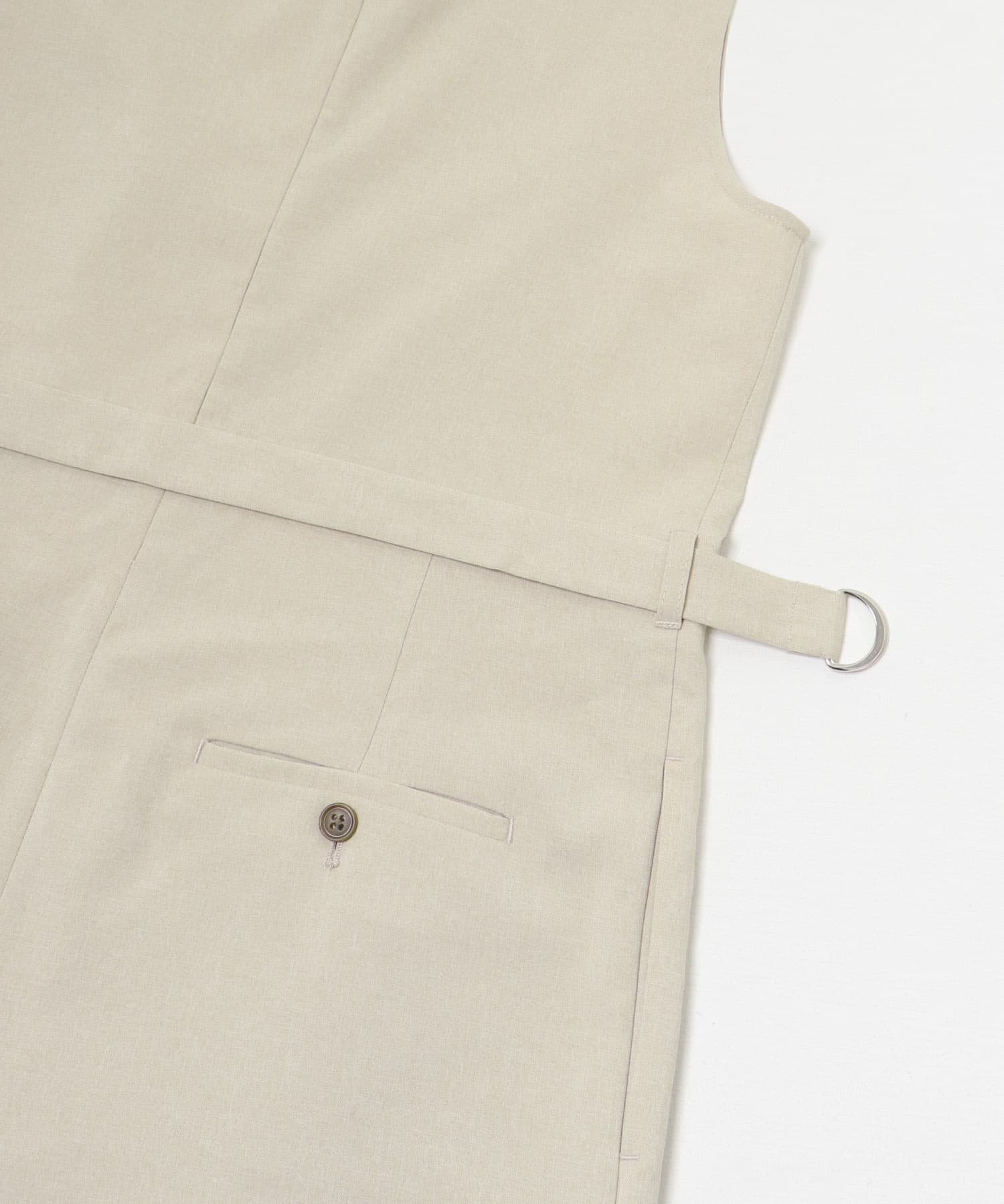 『2サイズ展開』ベルト付きオールインワン BEIGE 36