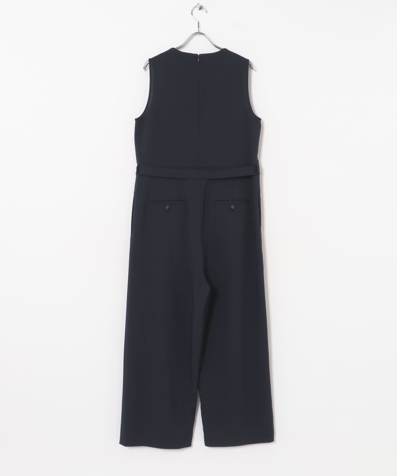 『2サイズ展開』ベルト付きオールインワン NAVY 36