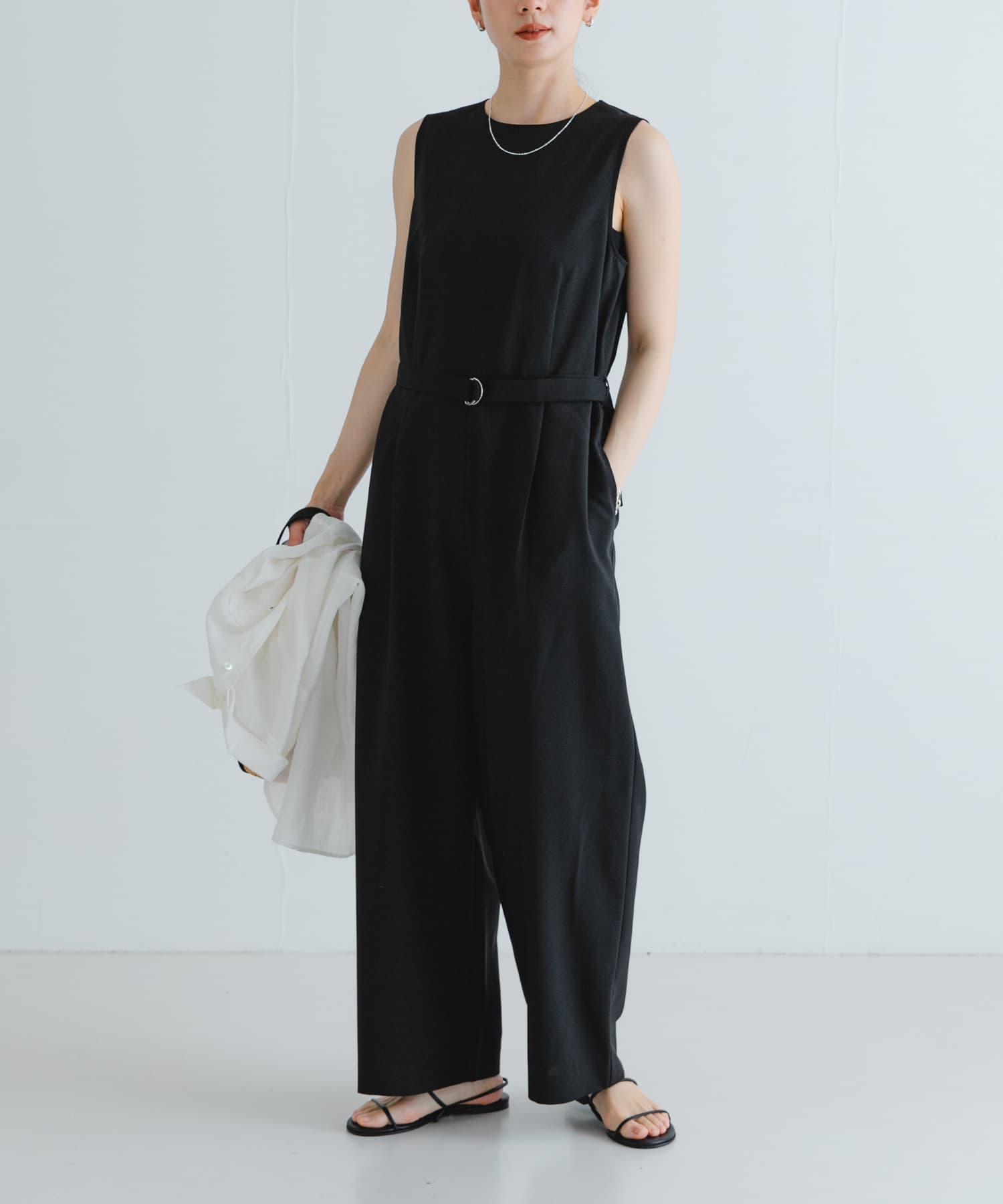 『2サイズ展開』ベルト付きオールインワン