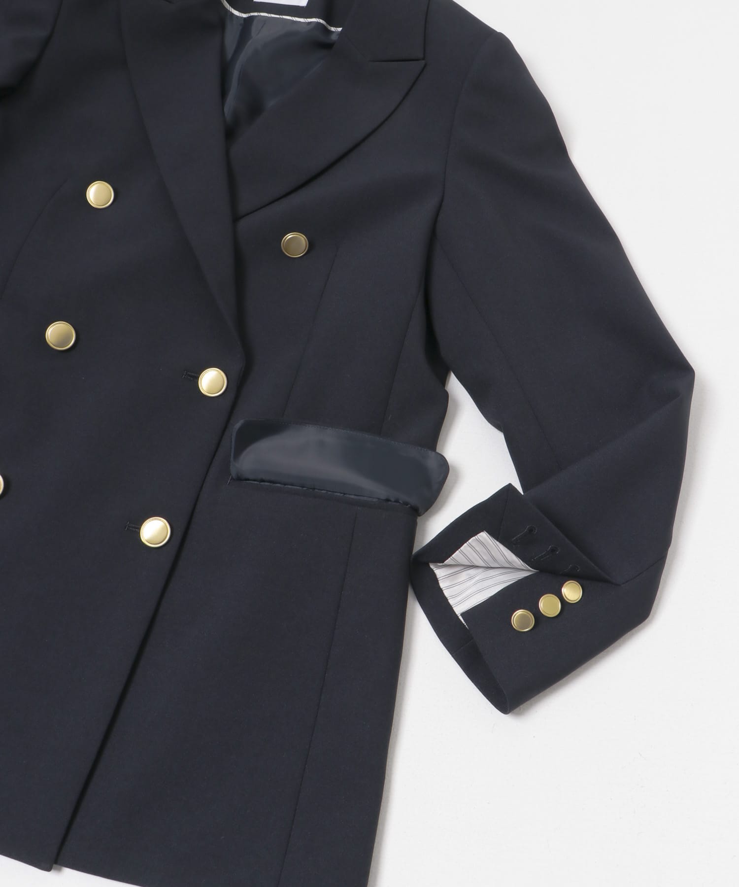 『2サイズ展開』ダブルブレストブレザージャケット NAVY 36