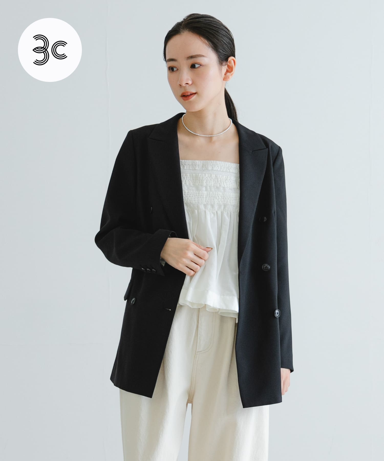 『2サイズ展開』ダブルブレストブレザージャケット