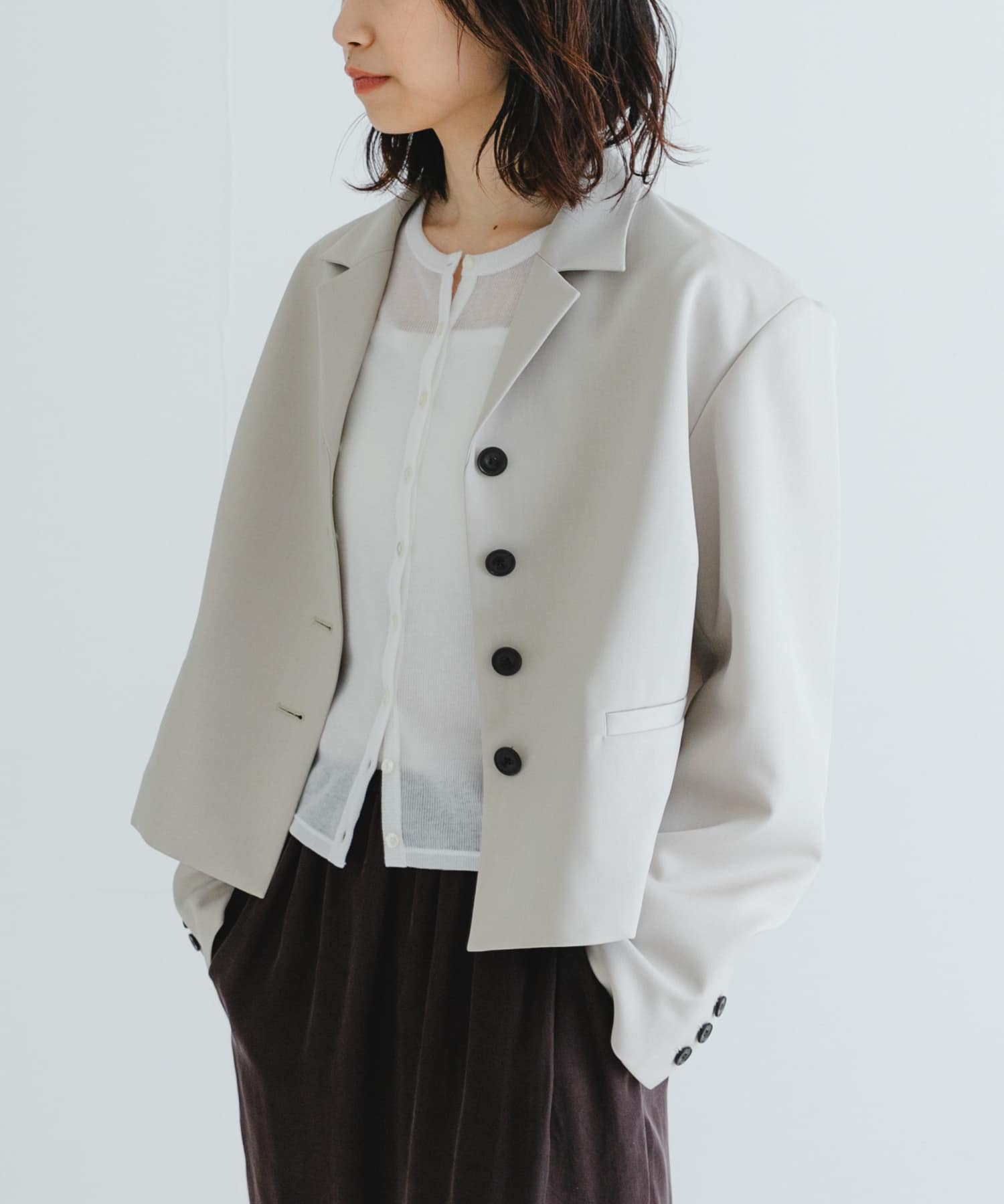 new basic　ボックスショートジャケット