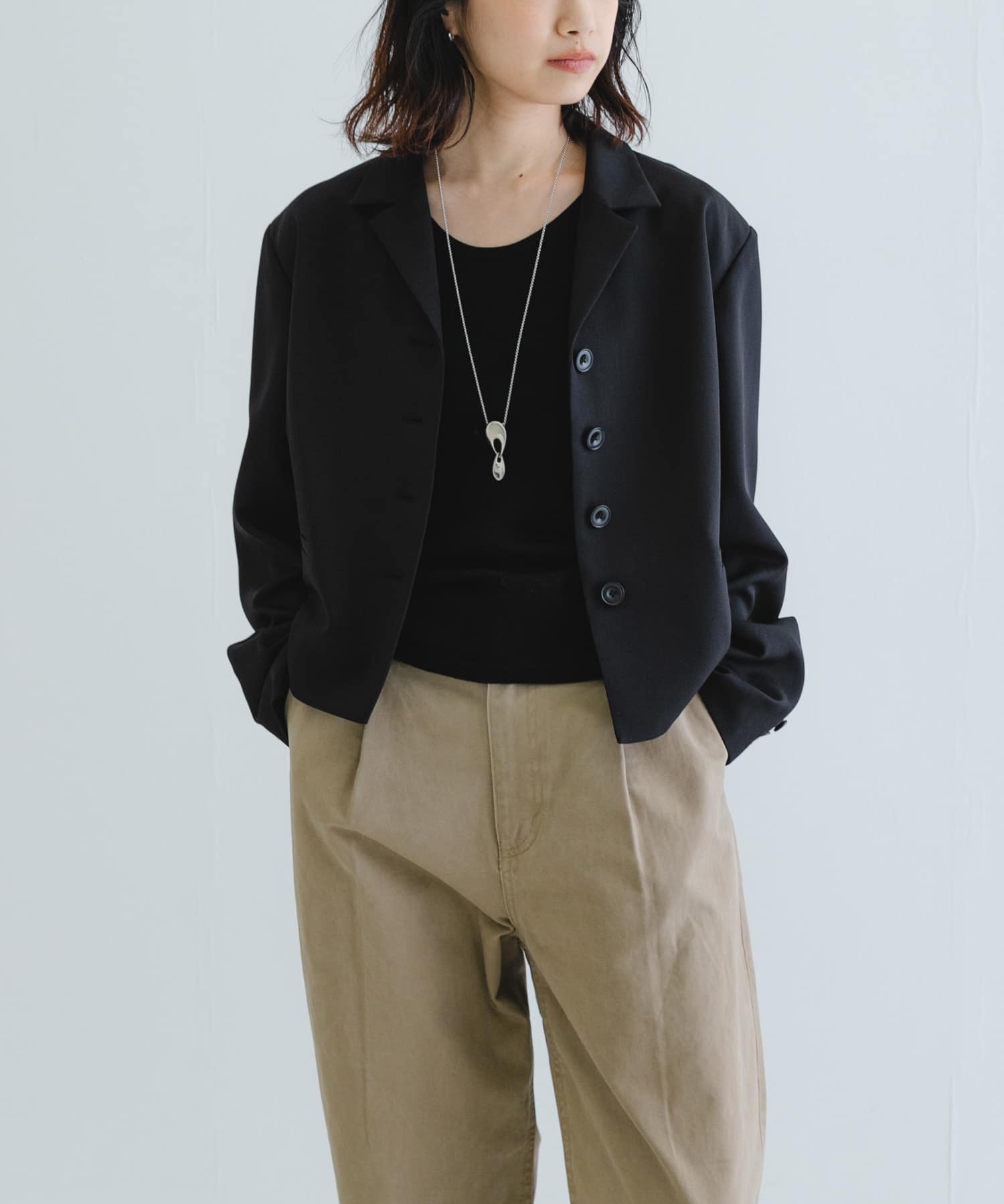 new basic　ボックスショートジャケット