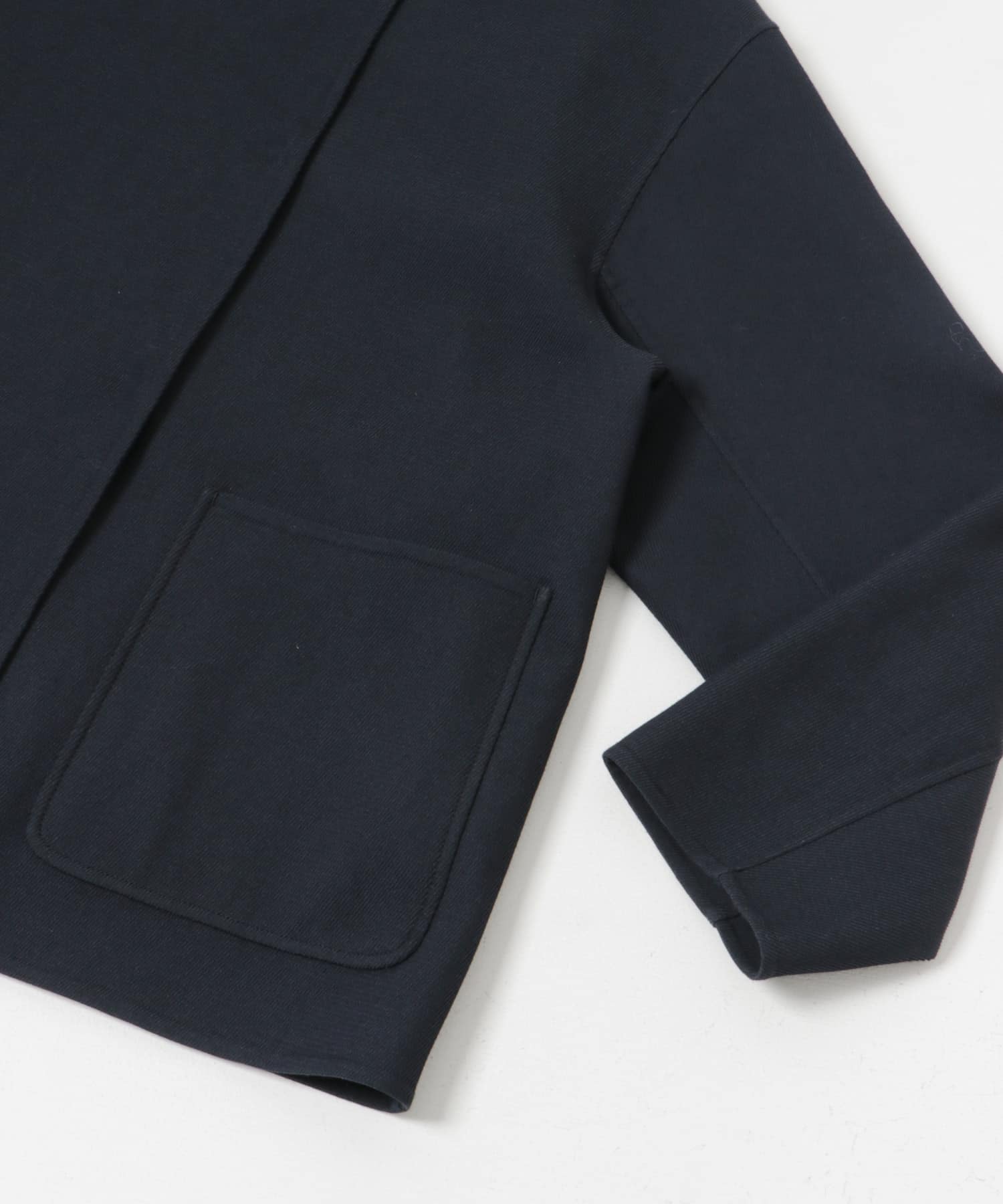 ツイルノーカラーリバーコート NAVY FREE