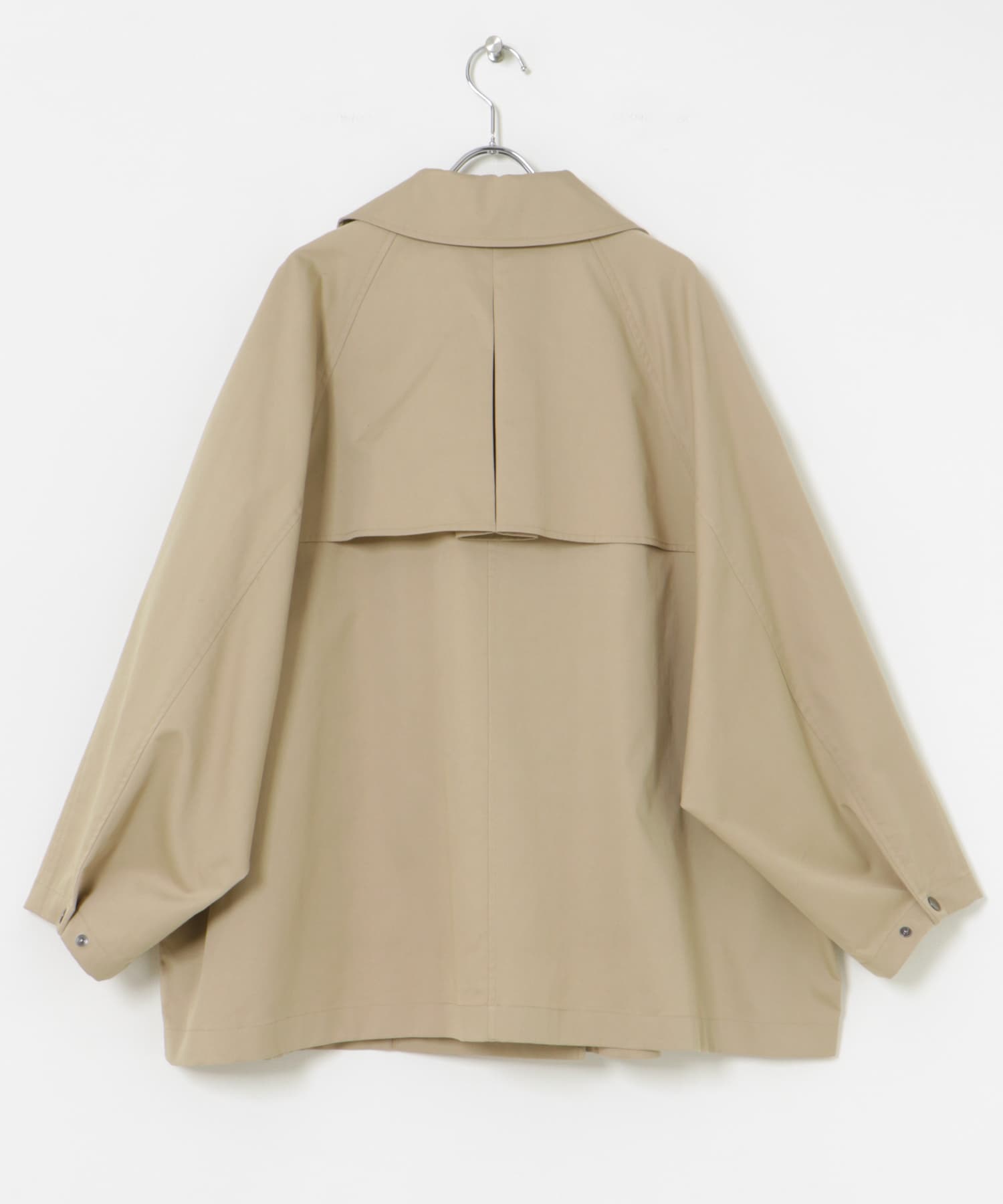 『撥水』new basic　ミドル丈トレンチテントコート BEIGE FREE