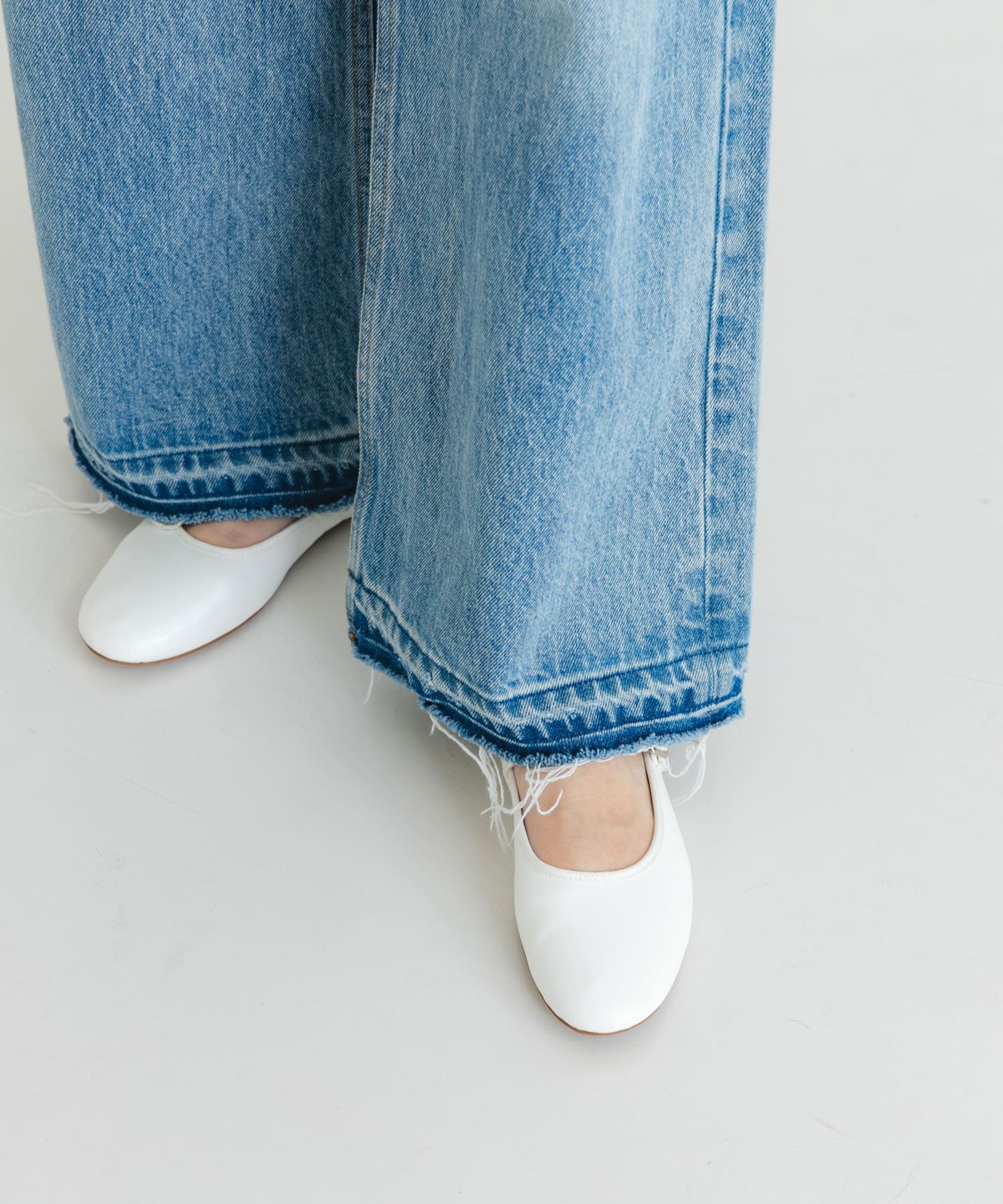 メリージェーンフラットシューズ WHITE 36