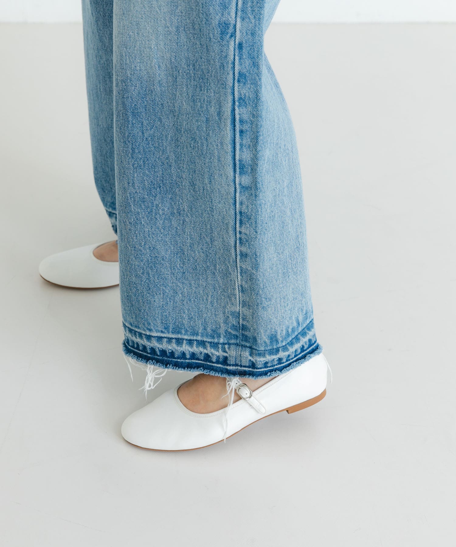 メリージェーンフラットシューズ WHITE 36