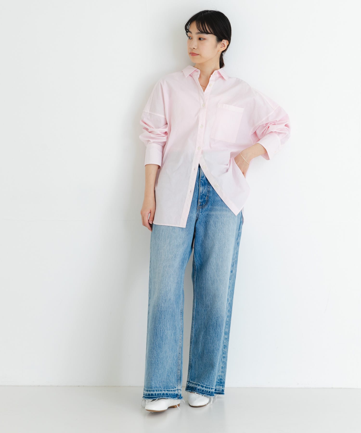 メリージェーンフラットシューズ WHITE 36