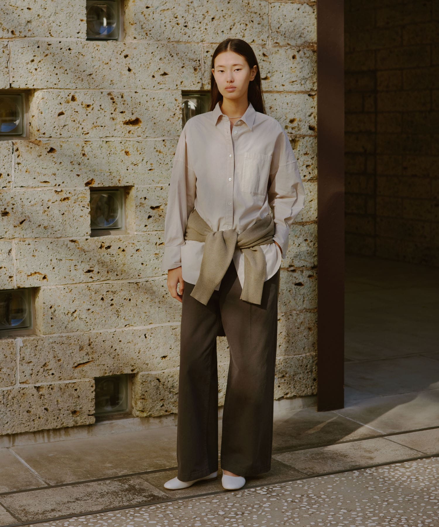 メリージェーンフラットシューズ WHITE 36