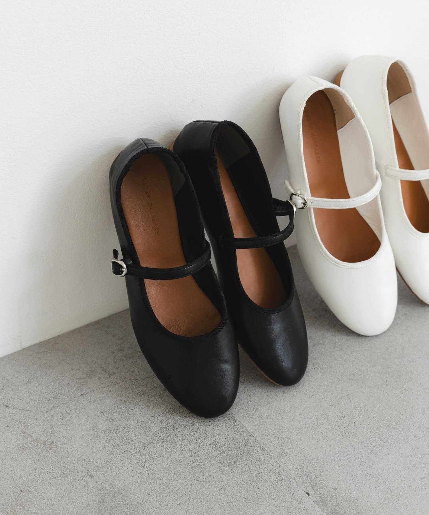 メリージェーンフラットシューズ BLACK 36