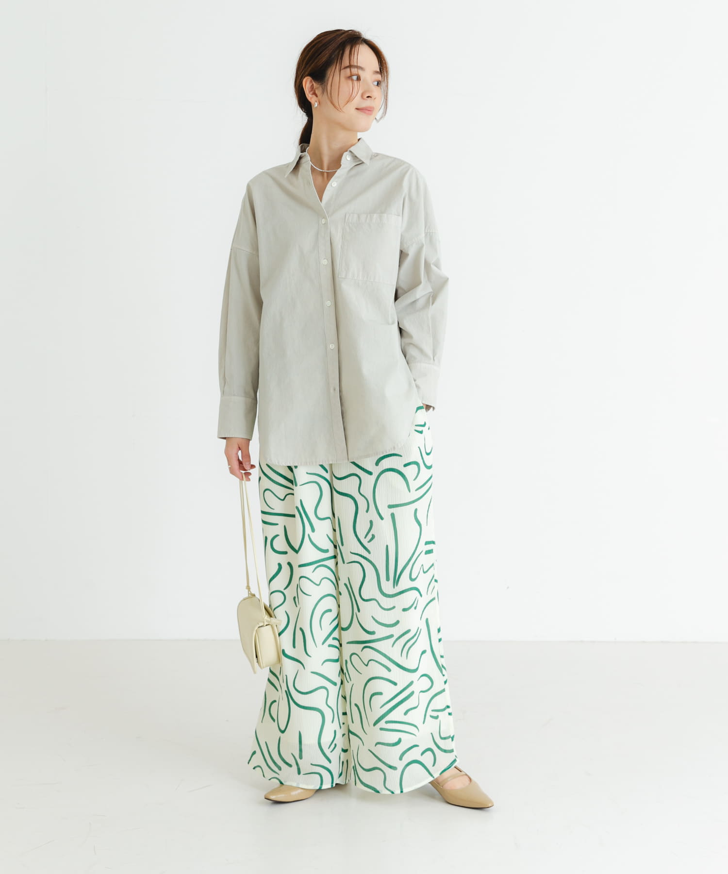 ポインテッドバックストラップシューズ BEIGE 36