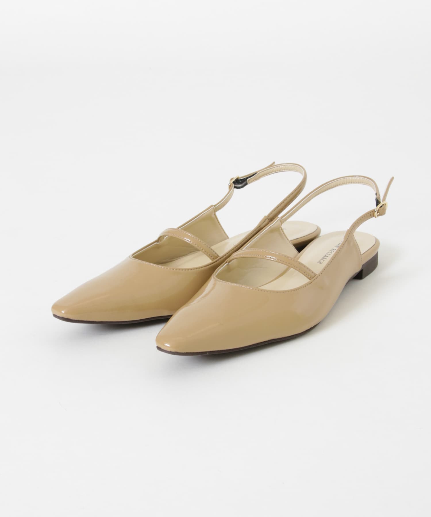 ポインテッドバックストラップシューズ BEIGE 36
