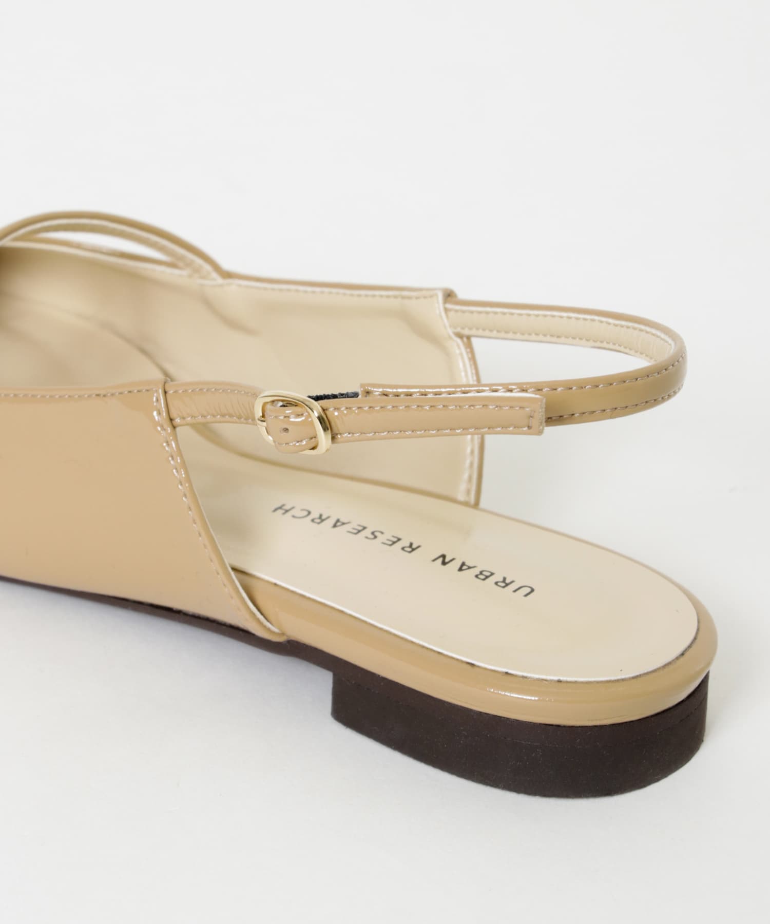ポインテッドバックストラップシューズ BEIGE 36