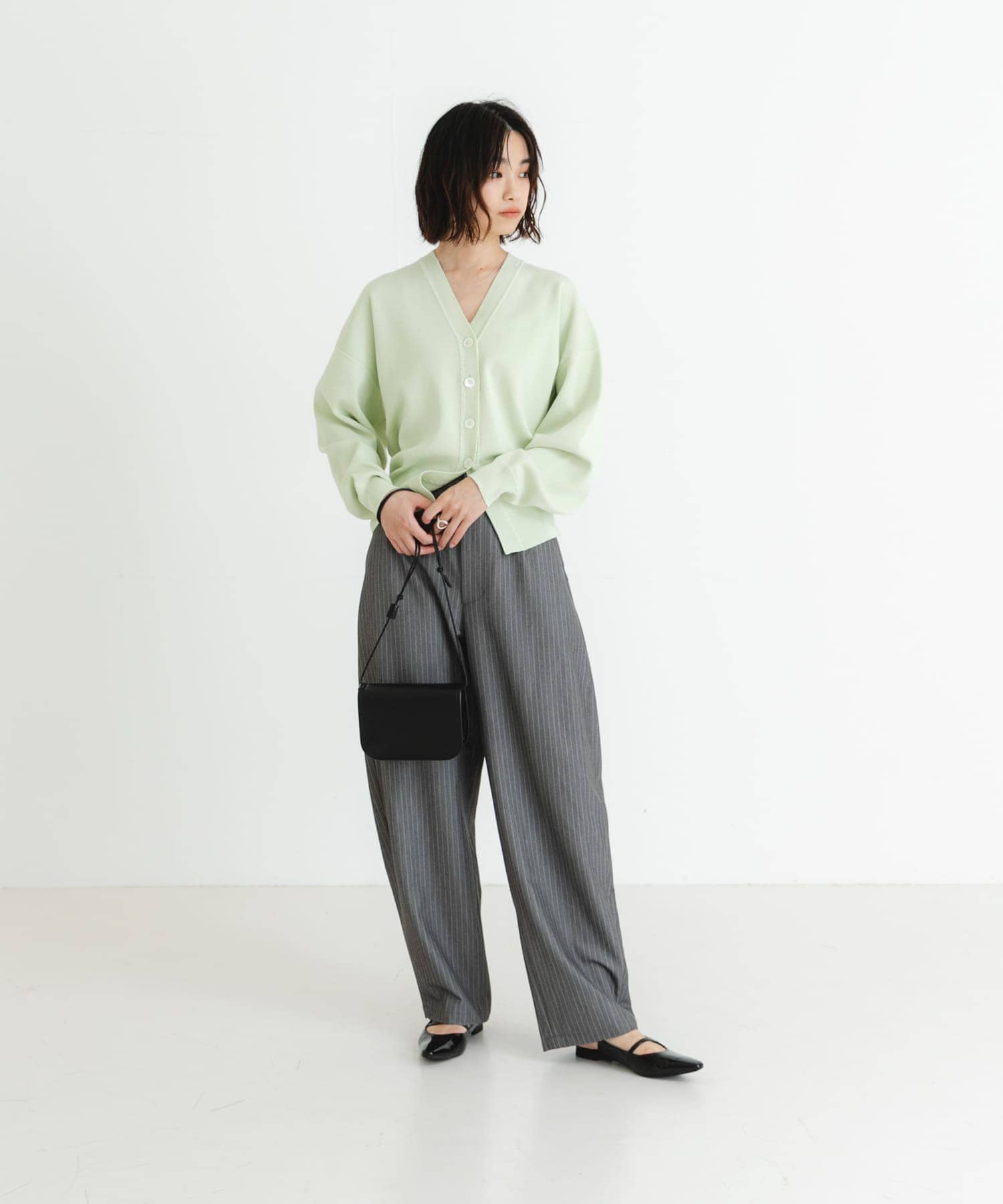 ポインテッドバックストラップシューズ BLACK 36