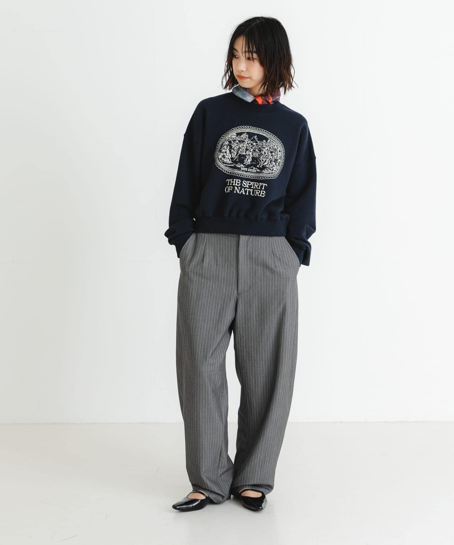 ポインテッドバックストラップシューズ BLACK 36