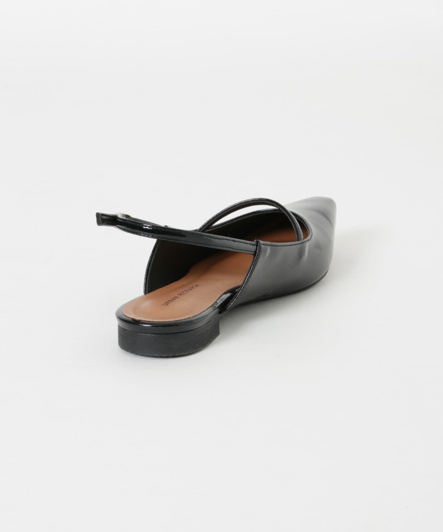ポインテッドバックストラップシューズ BLACK 36