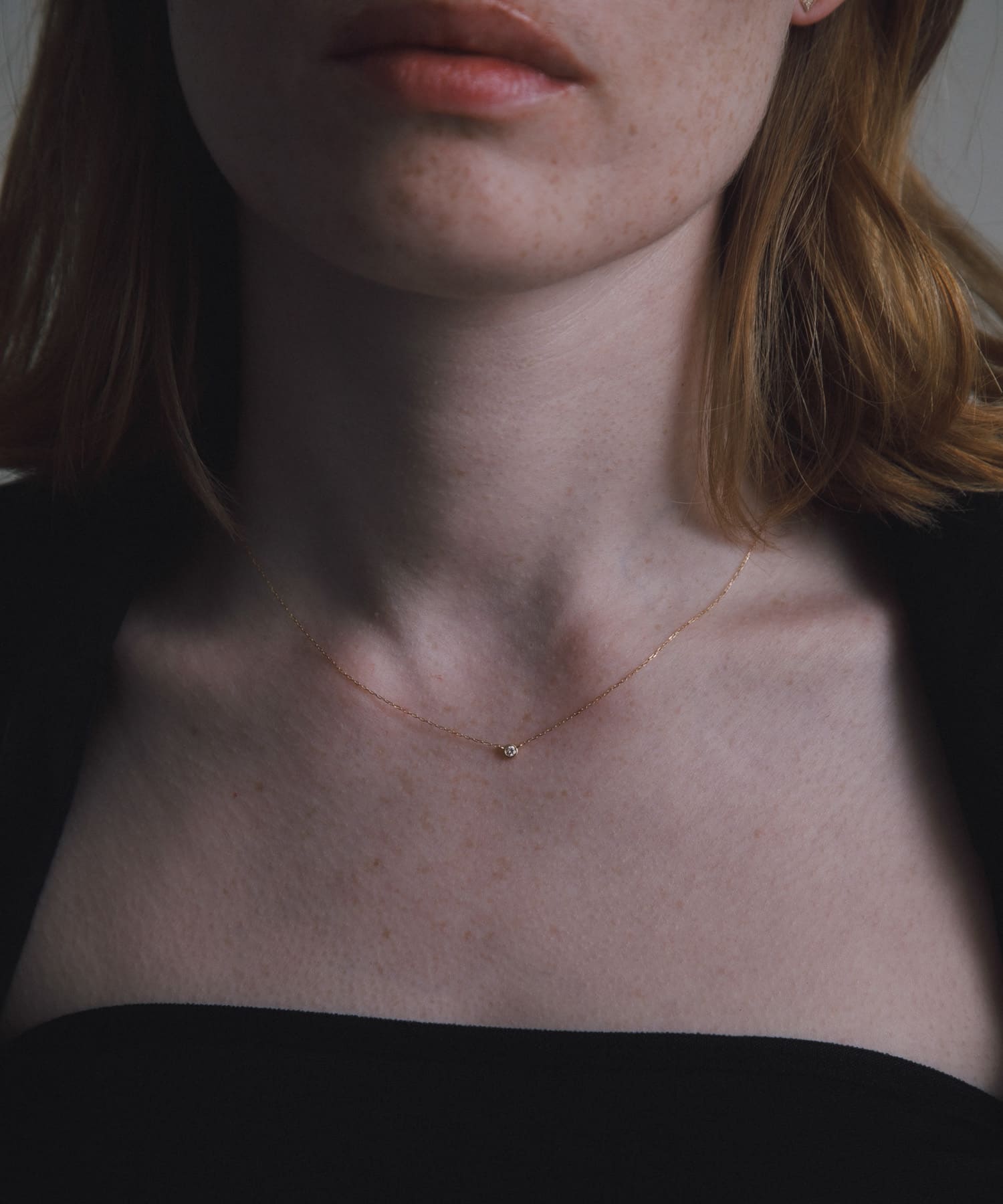 decor『デコール』　18K Dia Necklace0.05ct GOLD -0