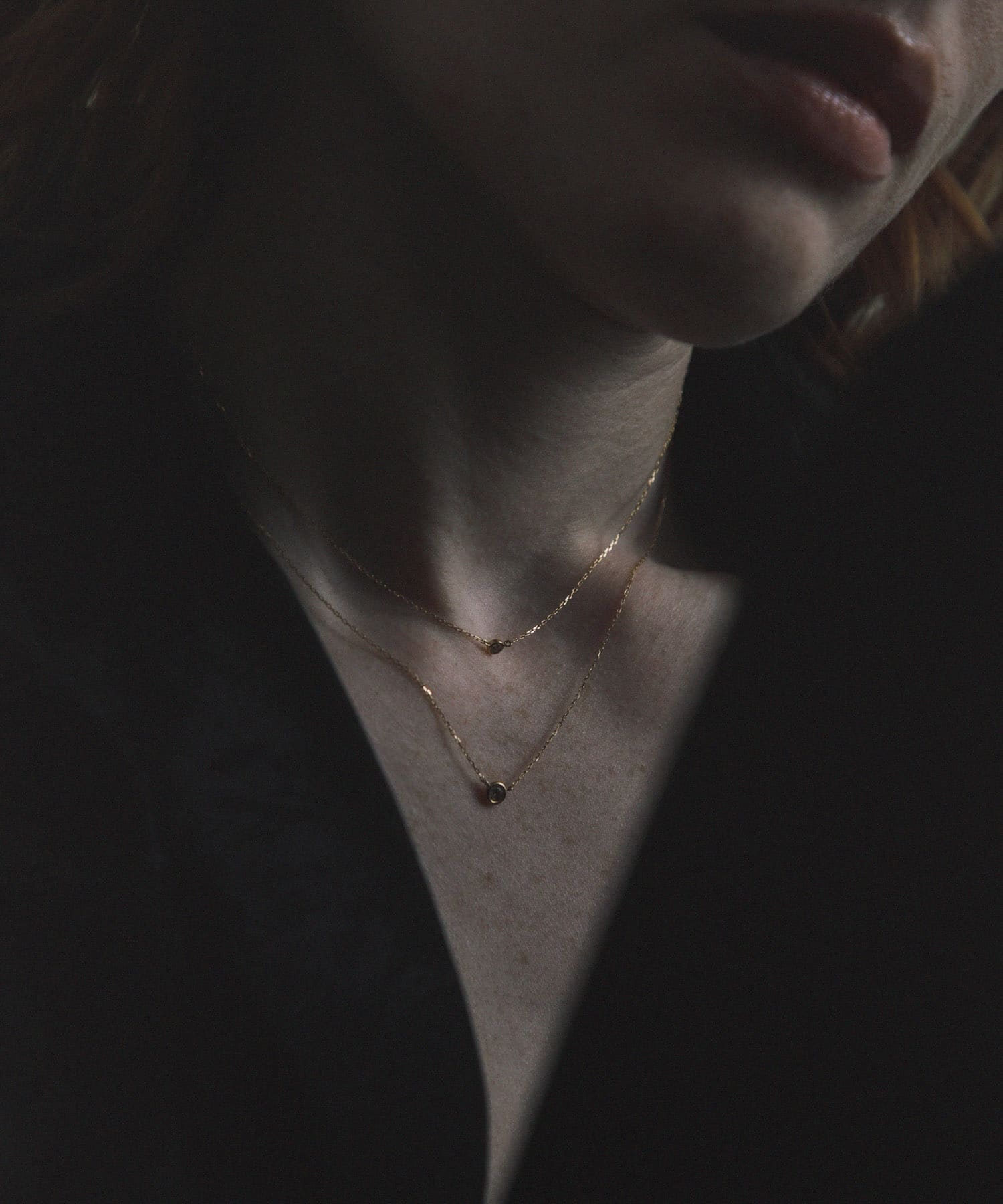 decor『デコール』　18K Dia Necklace0.05ct GOLD -0