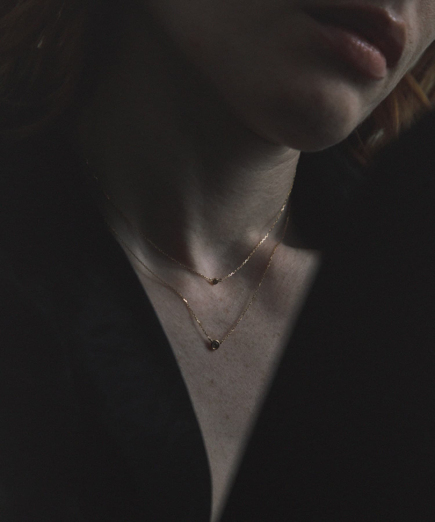 decor『デコール』　18K Dia Necklace0.1ct GOLD -0