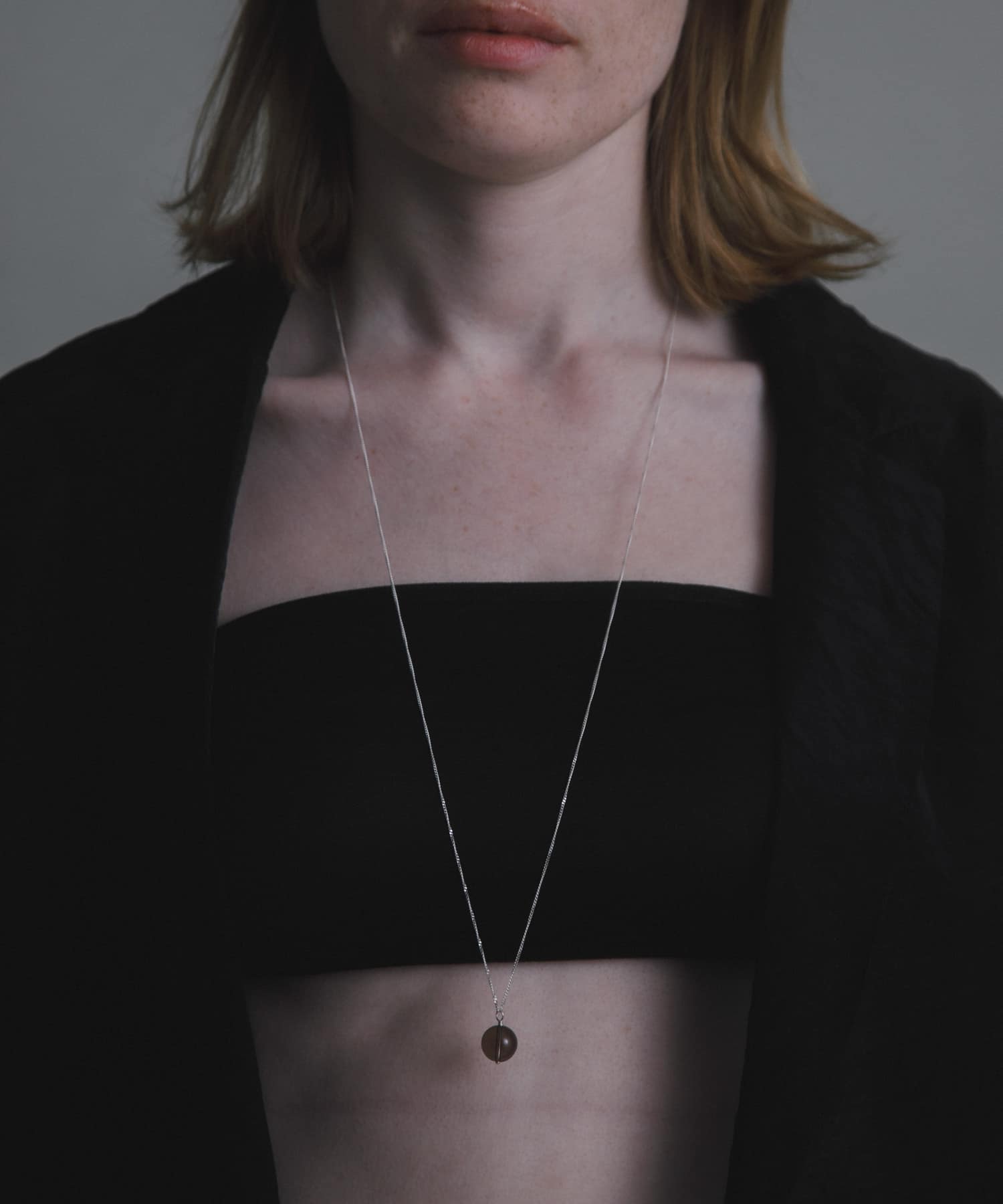 decor『デコール』　Gemstone Longnecklace スモーキークォーツ -