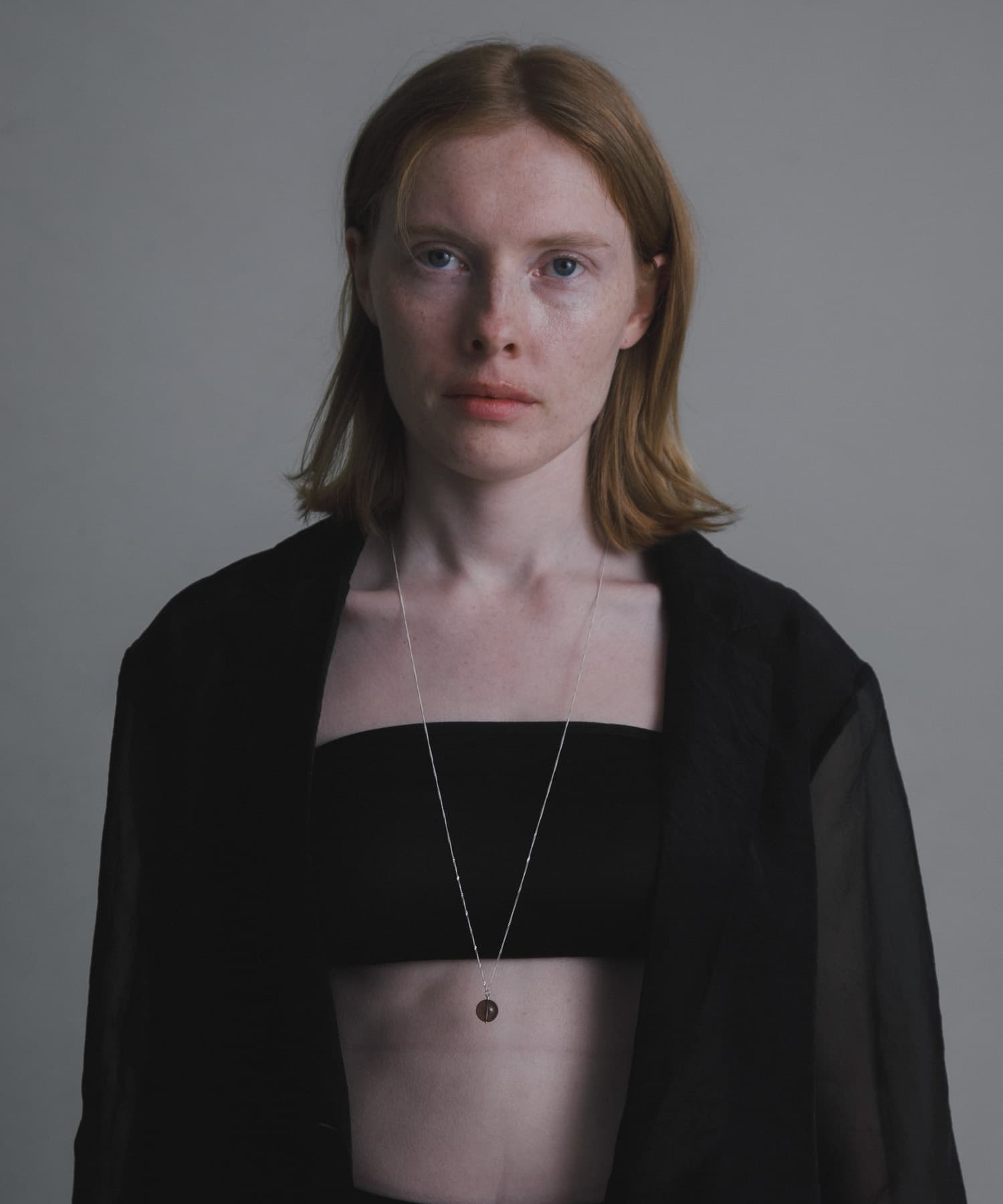 decor『デコール』　Gemstone Longnecklace スモーキークォーツ -