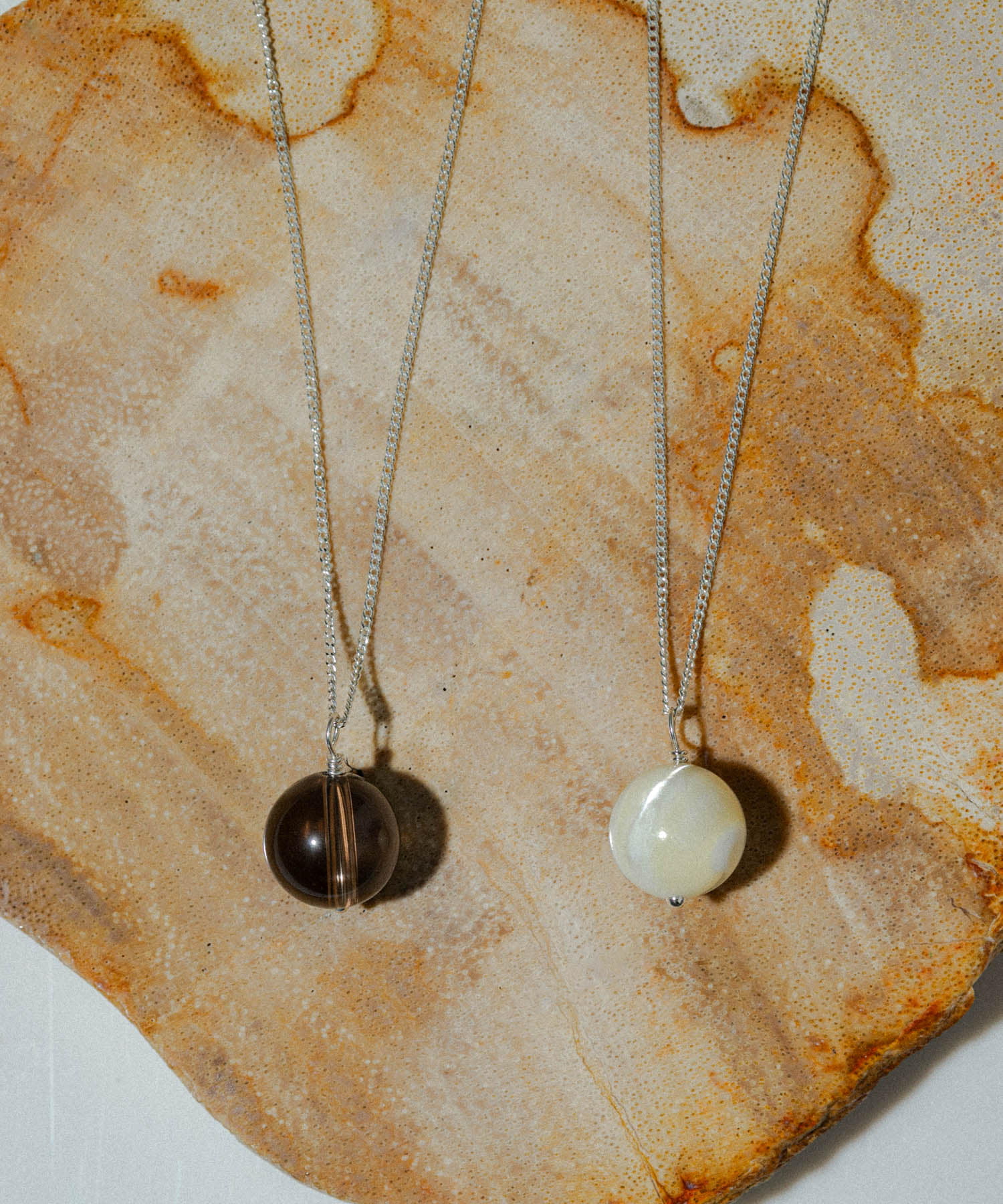 decor『デコール』　Gemstone Longnecklace スモーキークォーツ -