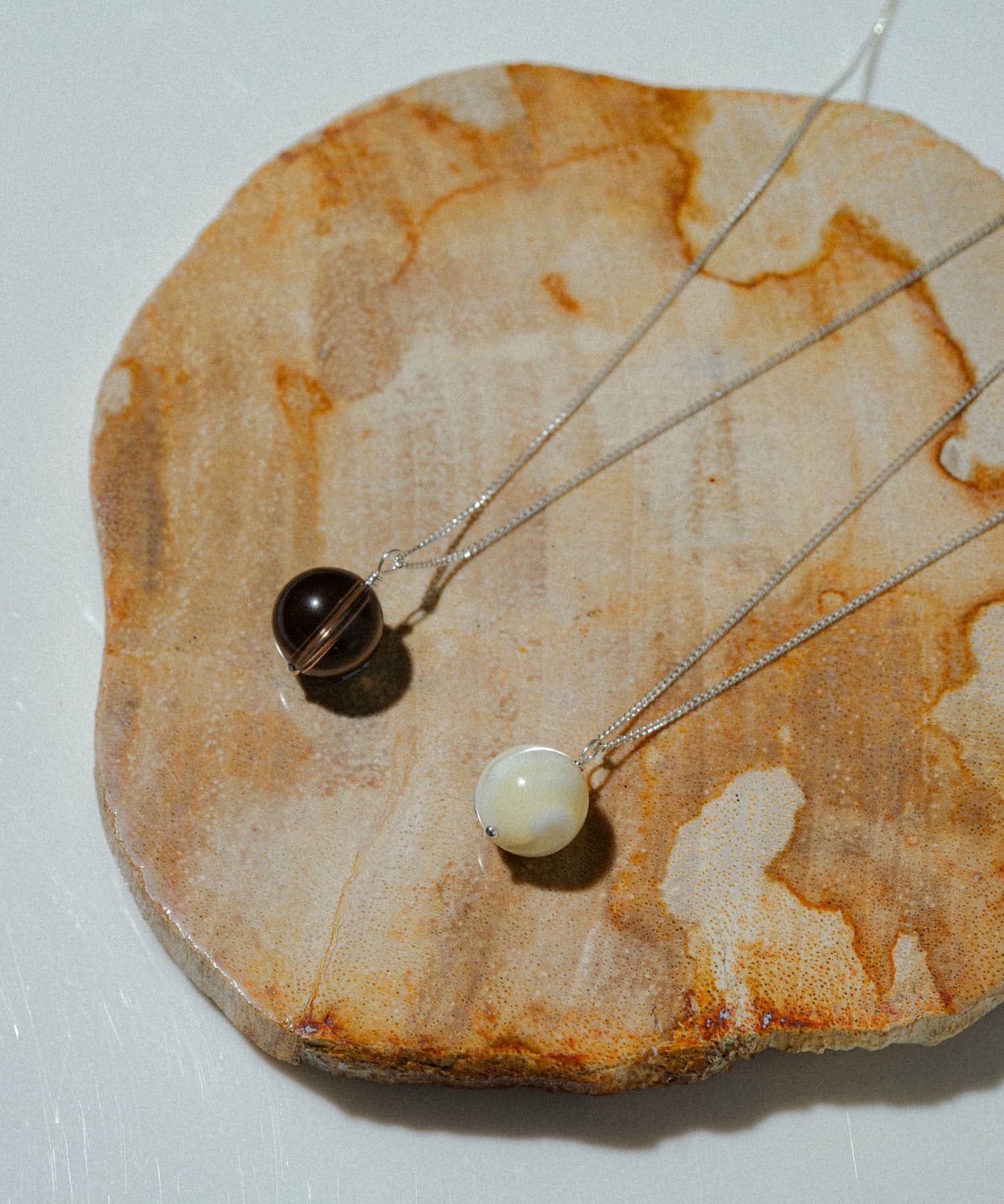 decor『デコール』　Gemstone Longnecklace スモーキークォーツ -