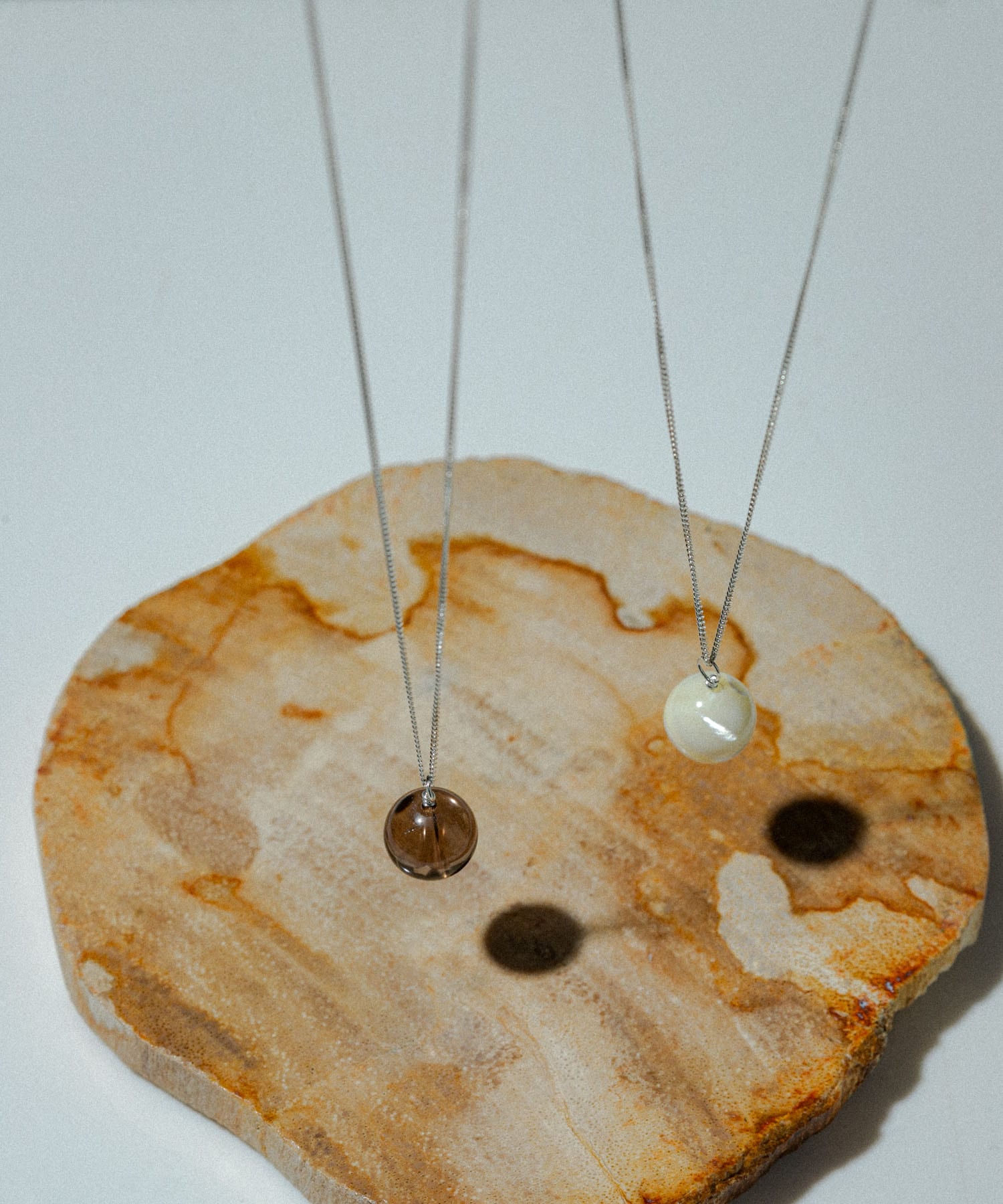 decor『デコール』　Gemstone Longnecklace スモーキークォーツ -