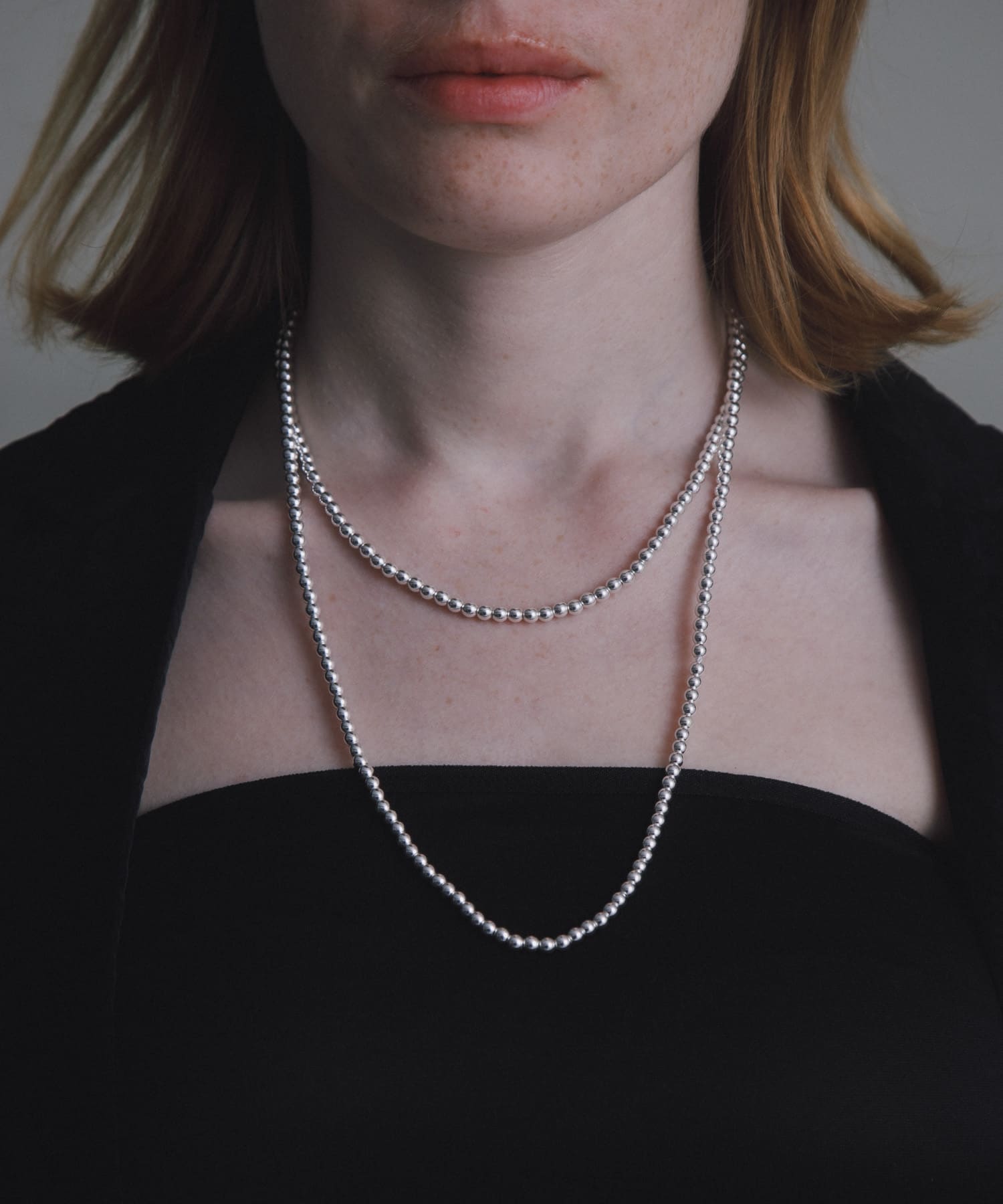 decor『デコール』　Hematite4mmBallnecklace SILVER -