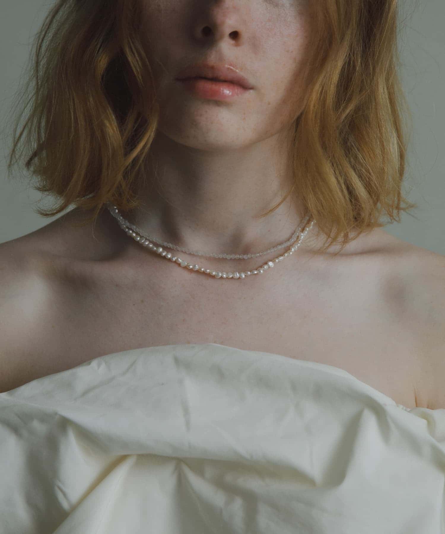 decor『デコール』　Moonpearl Doublenecklace WHITE -
