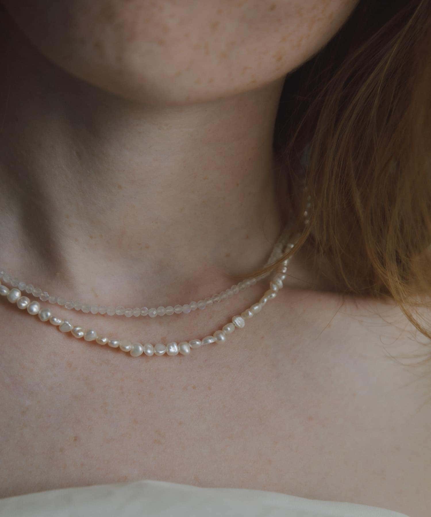 decor『デコール』　Moonpearl Doublenecklace WHITE -