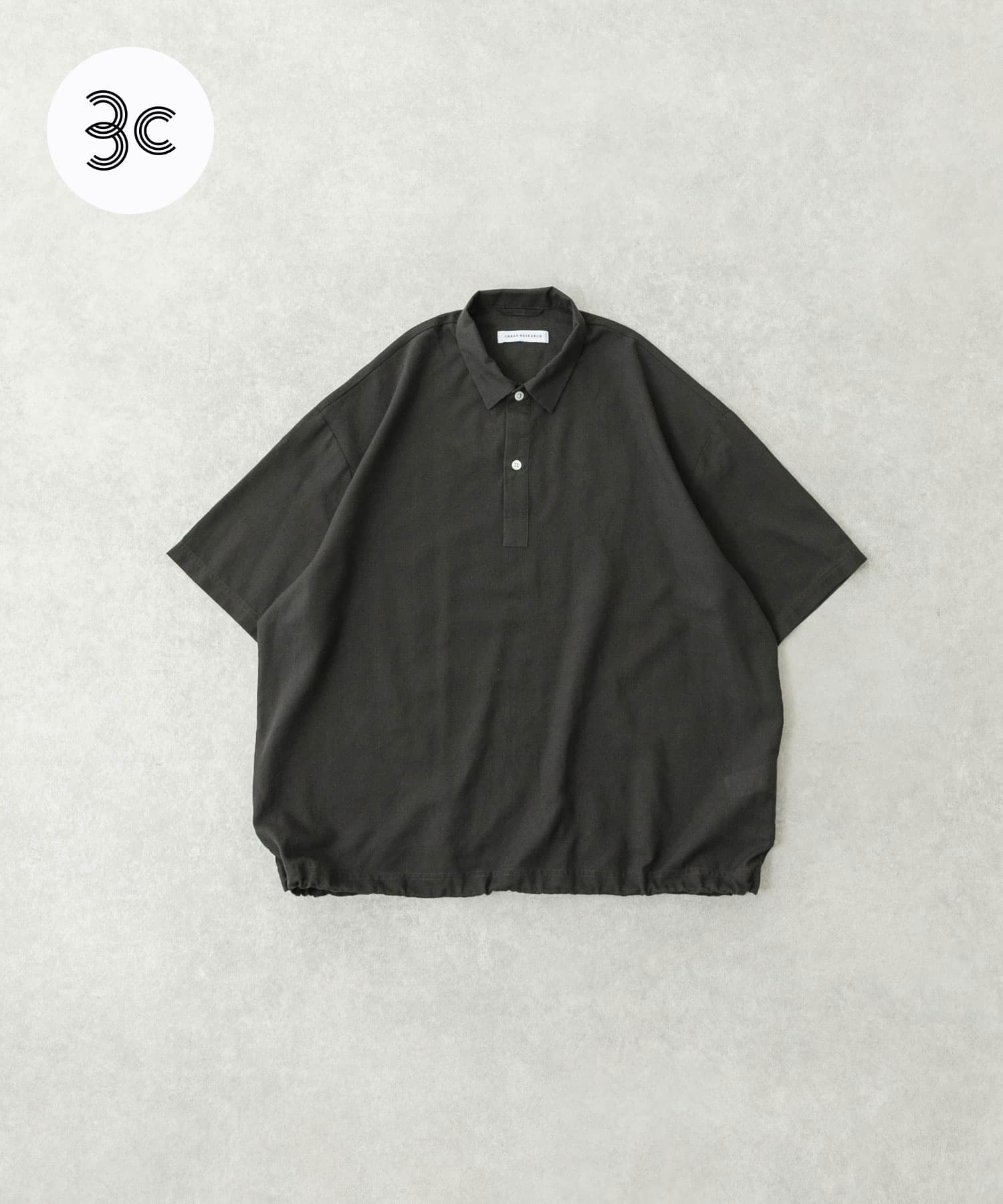 『UR TECH DRYLUXE』高機能リネンポロシャツ FADE BLACK M