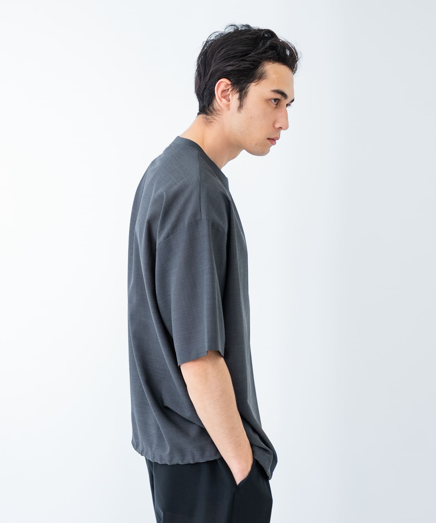 ウォッシャブルウールサイロフィルショートスリーブ Tシャツ(M