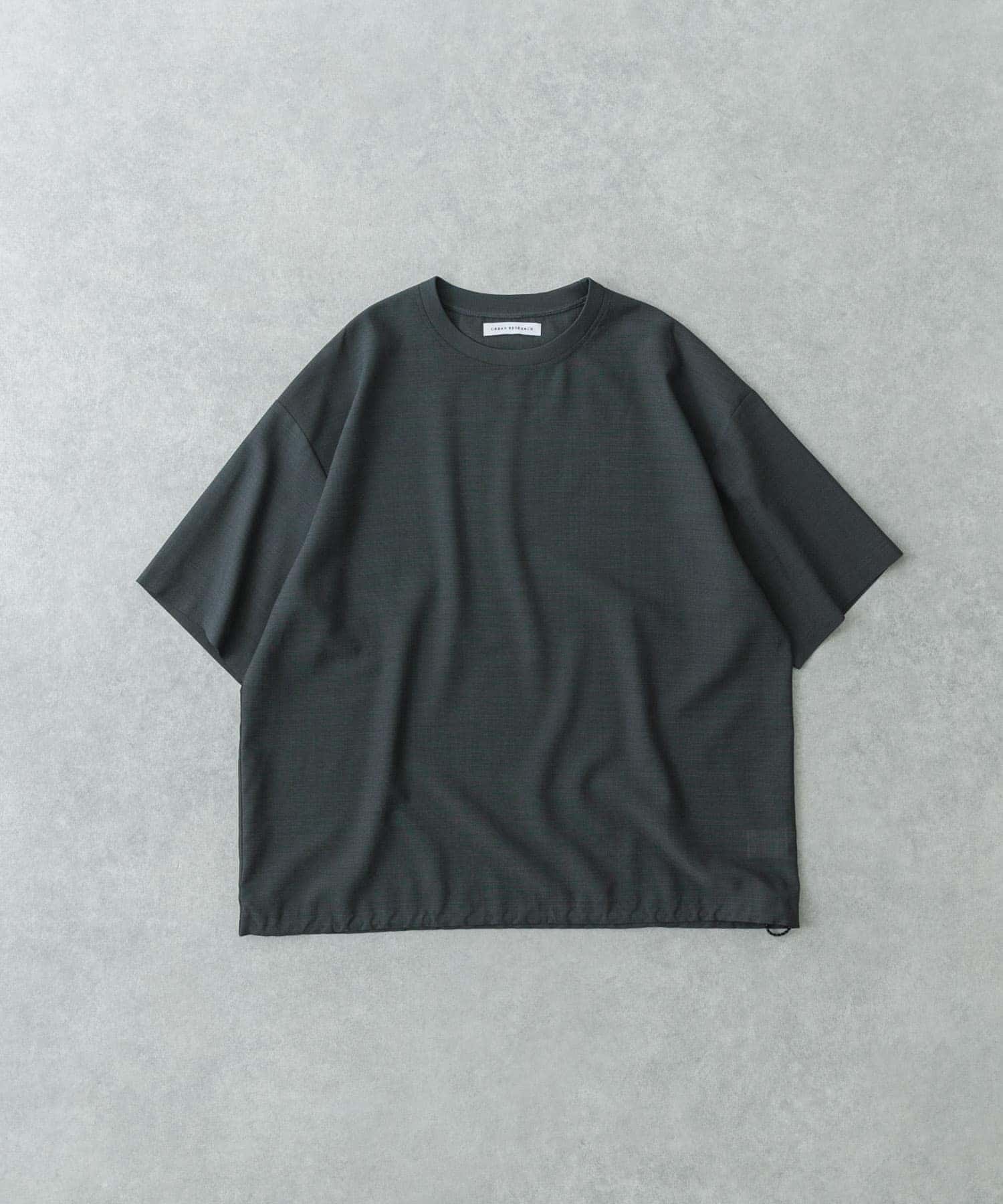 ウォッシャブルウールサイロフィルショートスリーブ Tシャツ CHARCOAL L
