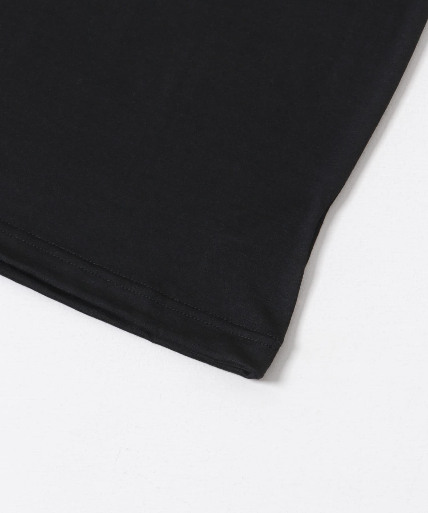 new basic　ウォッシャブルメリノウールショートスリーブTシャツ BLACK M