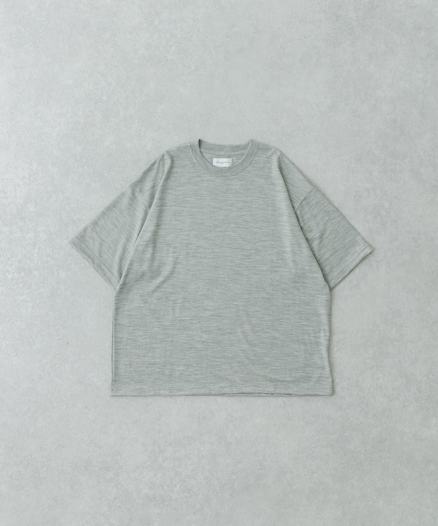new basic　ウォッシャブルメリノウールショートスリーブTシャツ GRAY XL