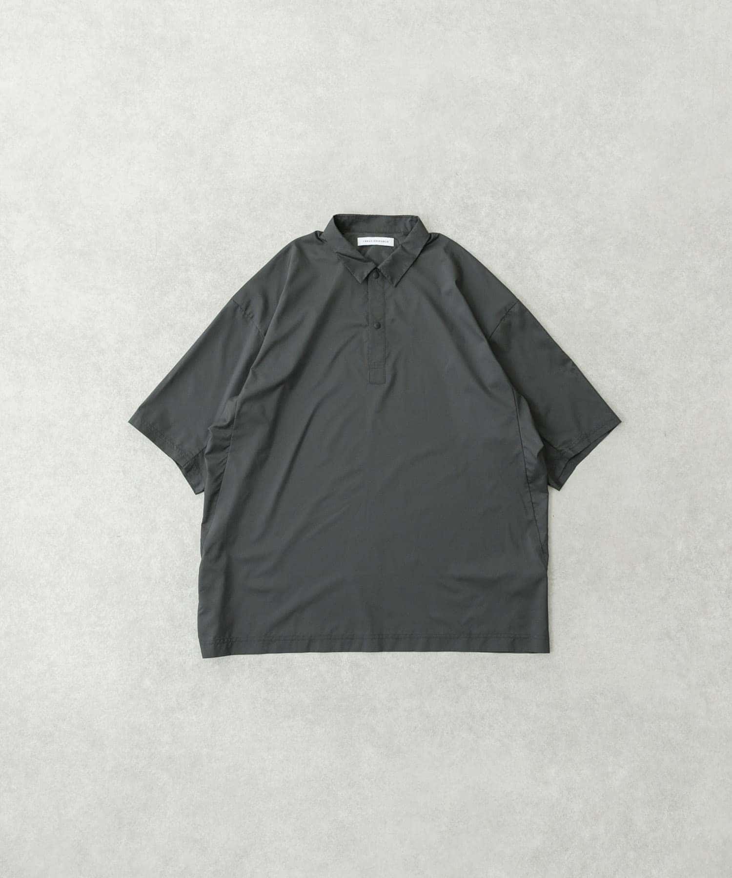 SHADOW RIP リブポロシャツ CHARCOAL L