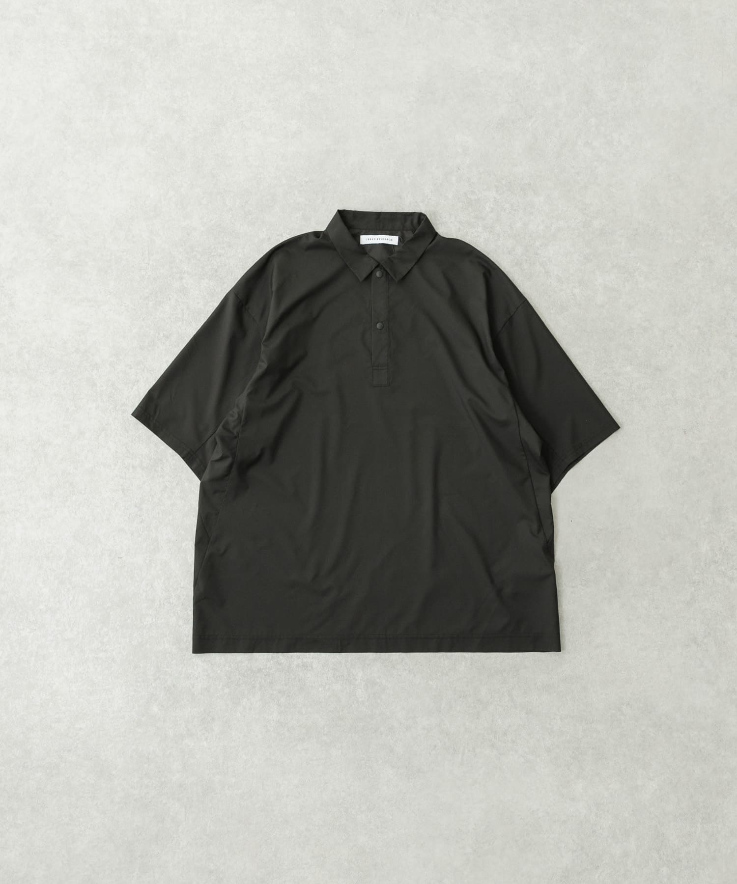 SHADOW RIP リブポロシャツ BLACK M